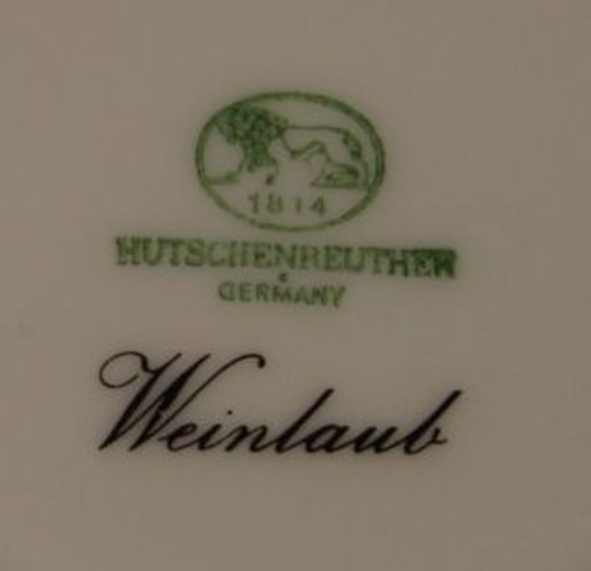 Konfektset, Hutschenreuther, Weinlaub, 7tlg, D-19cm und D-10cm. - Bild 2 aus 2