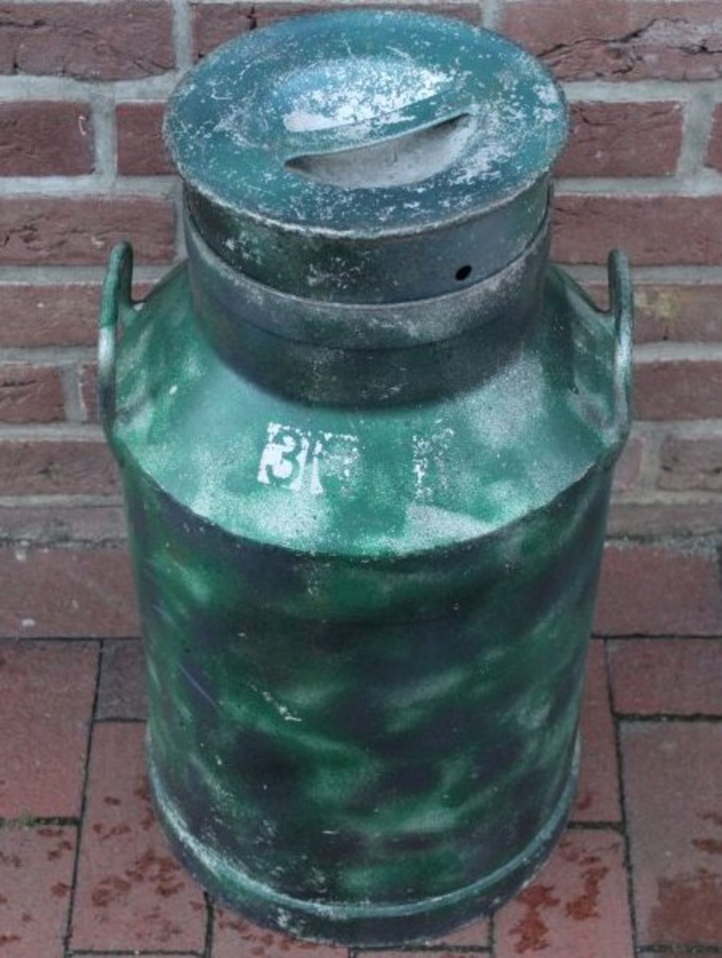 grosse Metall-Milchkanne, 30 Liter, bemalt, H-65 cm - Bild 3 aus 6
