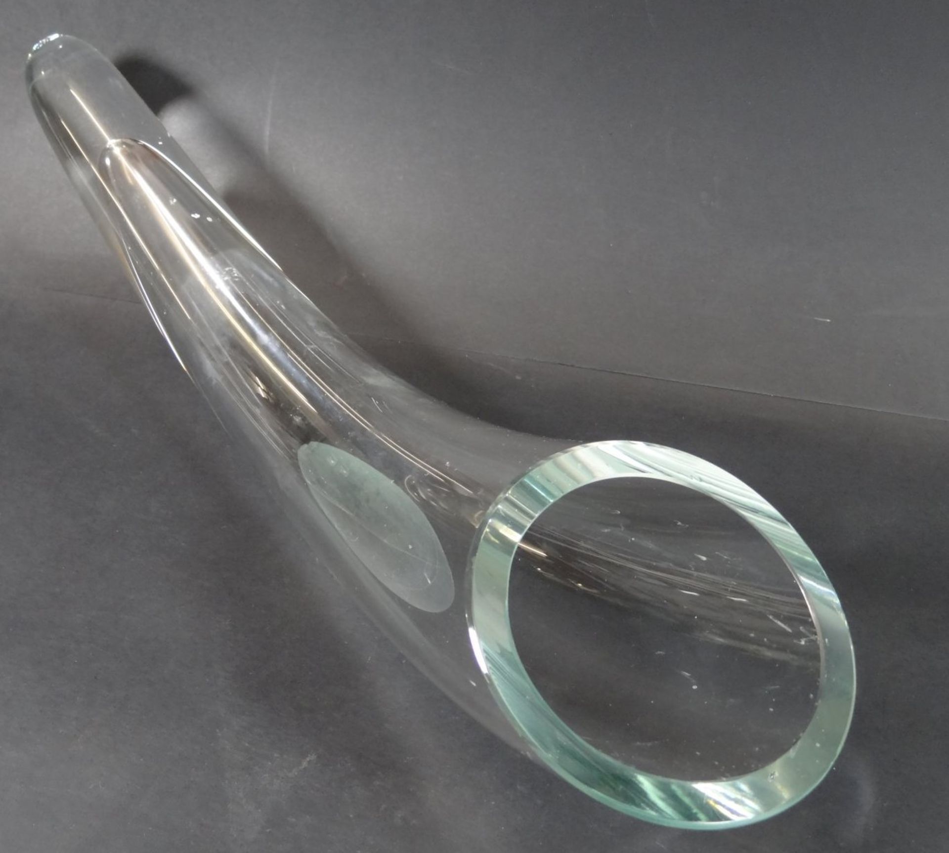Kristall-Trinkhorn, Gebrauchsspuren, L-40 cm - Bild 2 aus 3
