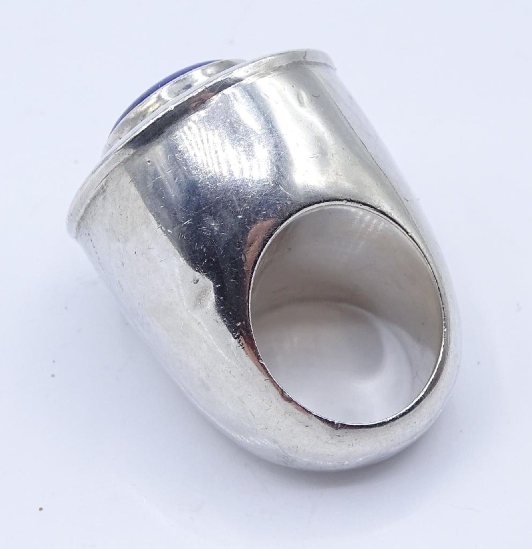 925er Silber Fischland Schmuck Ring mit Lapislazuli, 22,6gr., RG 51 - Bild 4 aus 4