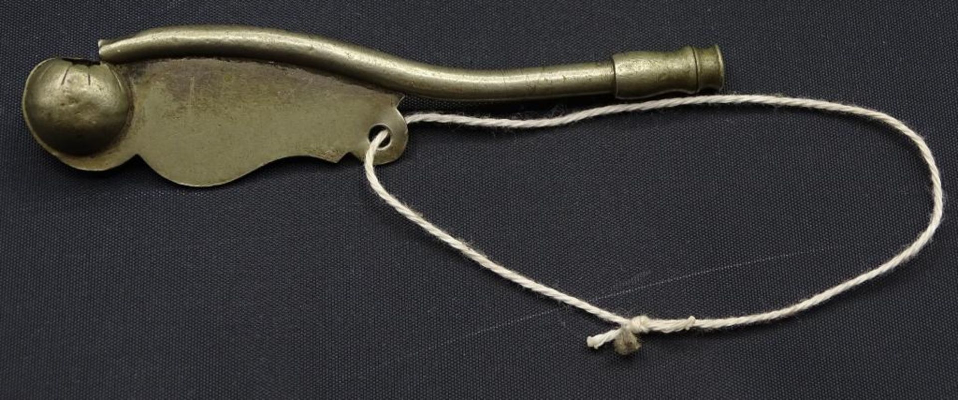 Bootsmanns Pfeife,Metall,L11,3cm,Alters-und Gebrauchsspuren - Bild 2 aus 3