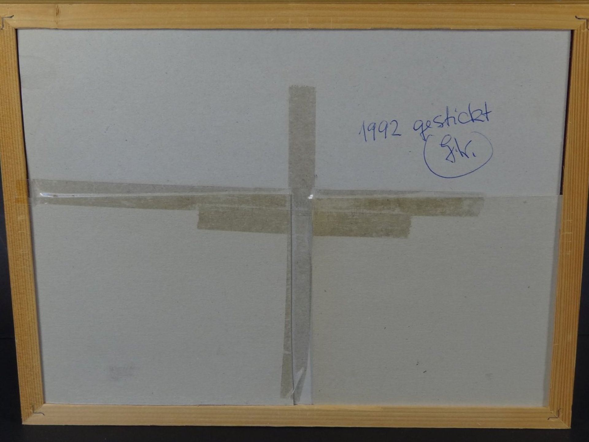 Sticktuch gerahmt mit Spruch, hinter Glas, RG 20x26,5 cm - Image 3 of 3
