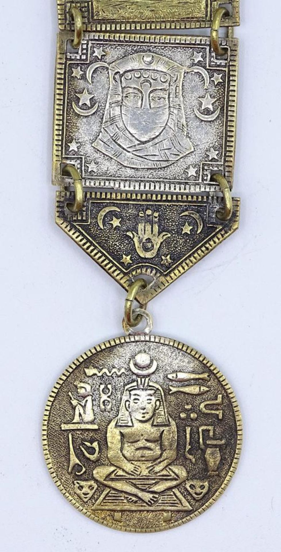 Studentenzipfel mit Ägyptischen Motiven,Metall-versilbert,L- 15,5c - Bild 6 aus 6