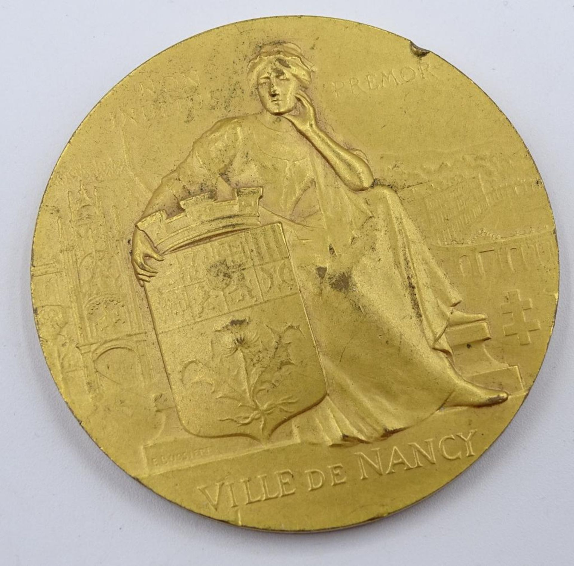 Medaille,Ville de Nancy, vergoldet,d-5,0cm,