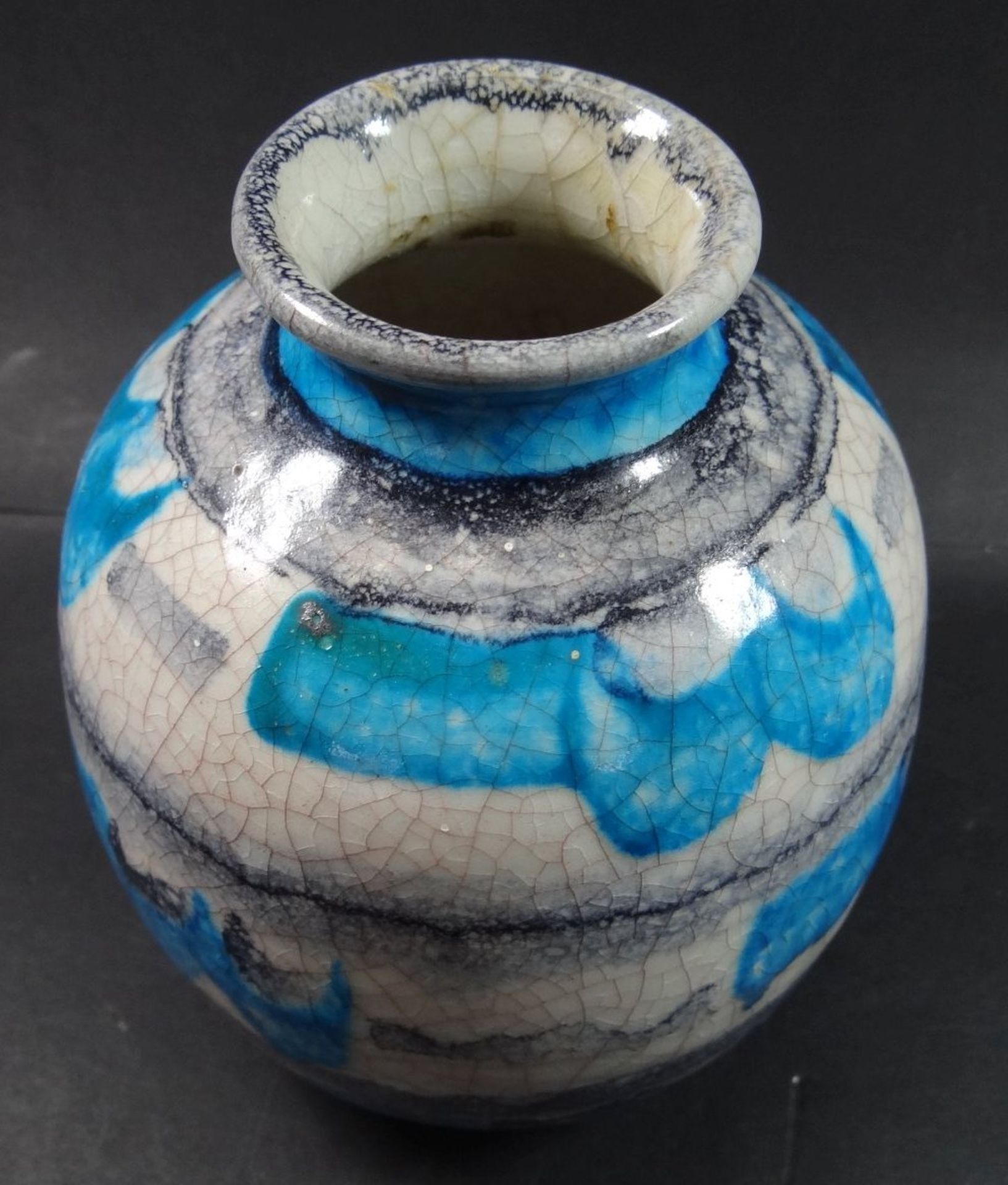 Kunstkeramik-Vase mit Herst.Zeichen, H-15 cm - Bild 3 aus 4