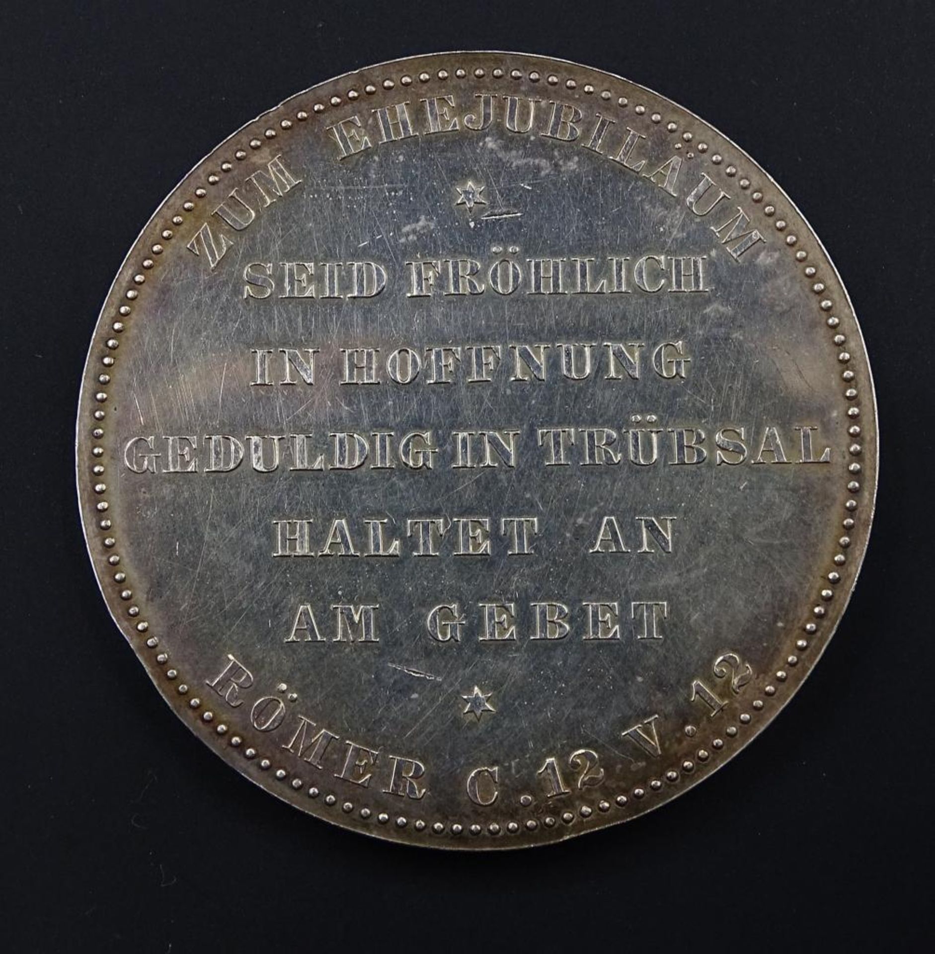 Silber Medaille Wilhelm König von Preussen und Victoria ,Zum Ehejubiläum,50,3g - Bild 2 aus 2