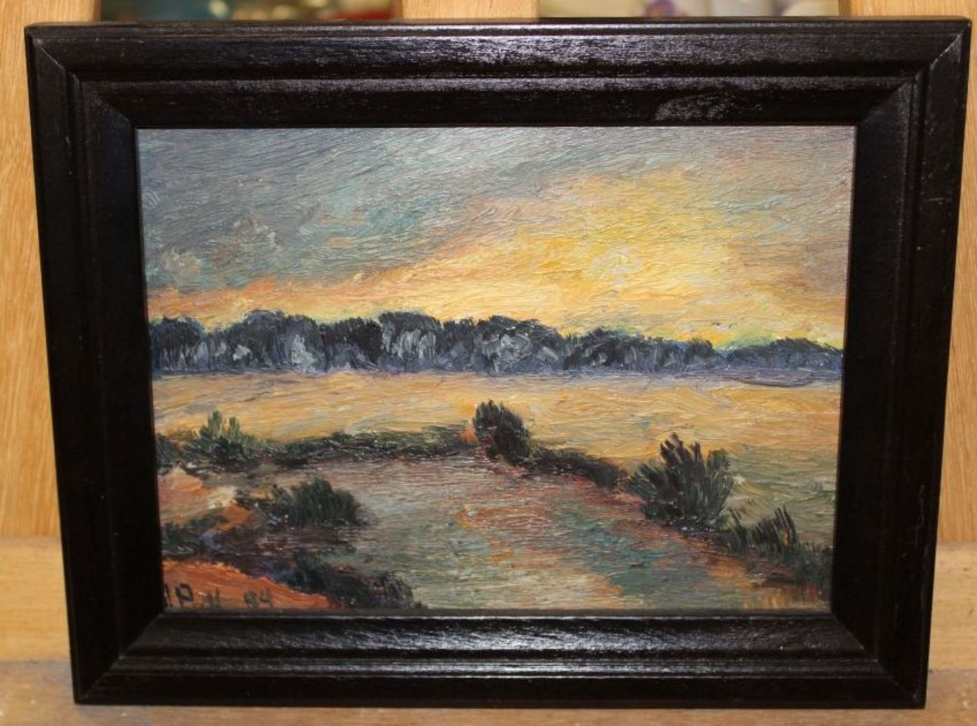 Hans PICK (1931-2014) "Worpsweder Landschaft", Öl/Hartfaser, gerahmt, RG 22,5 x 28,5cm. - Bild 3 aus 3