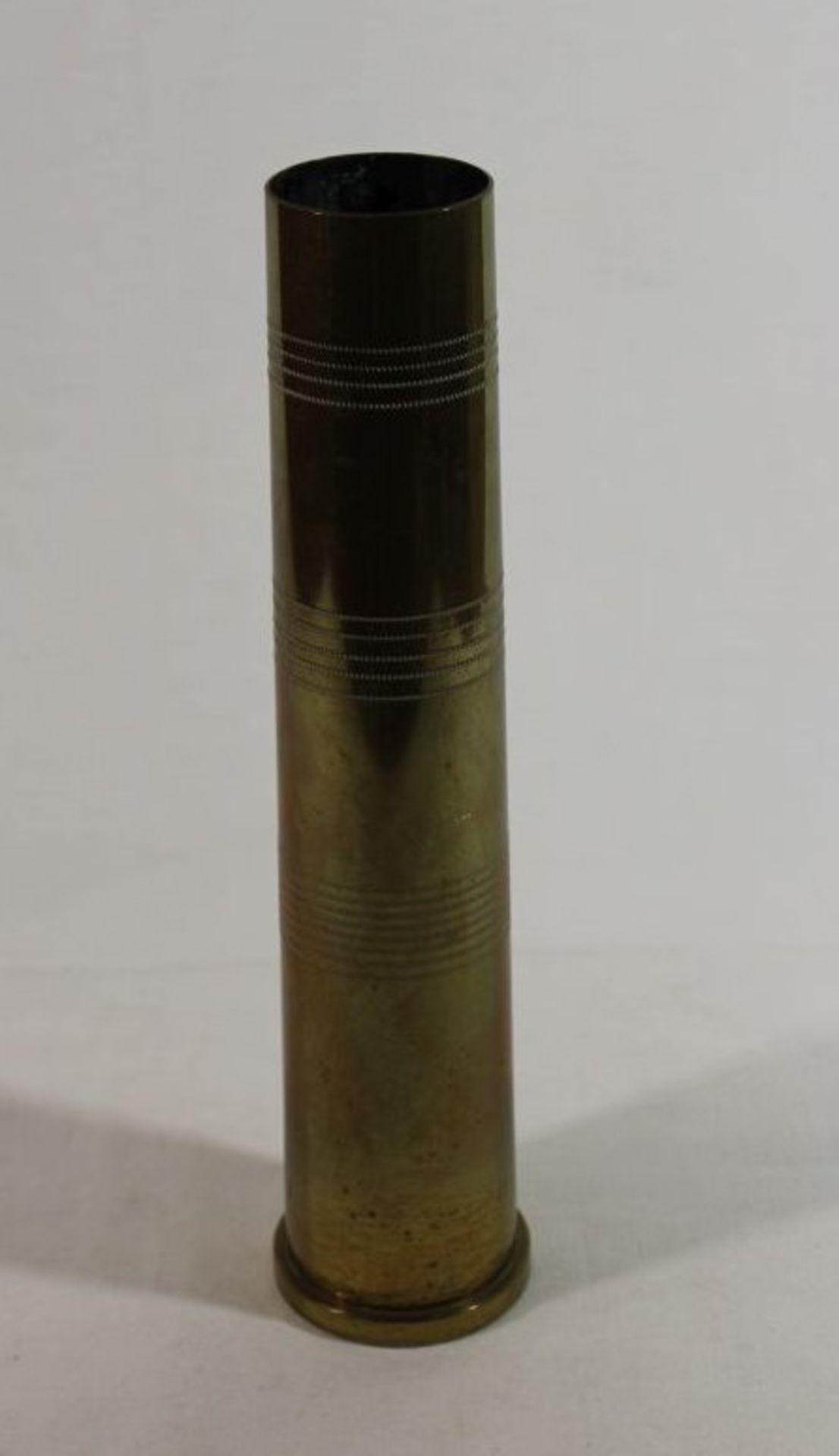 Granathülse, 40mm, Messing, H-28cm.