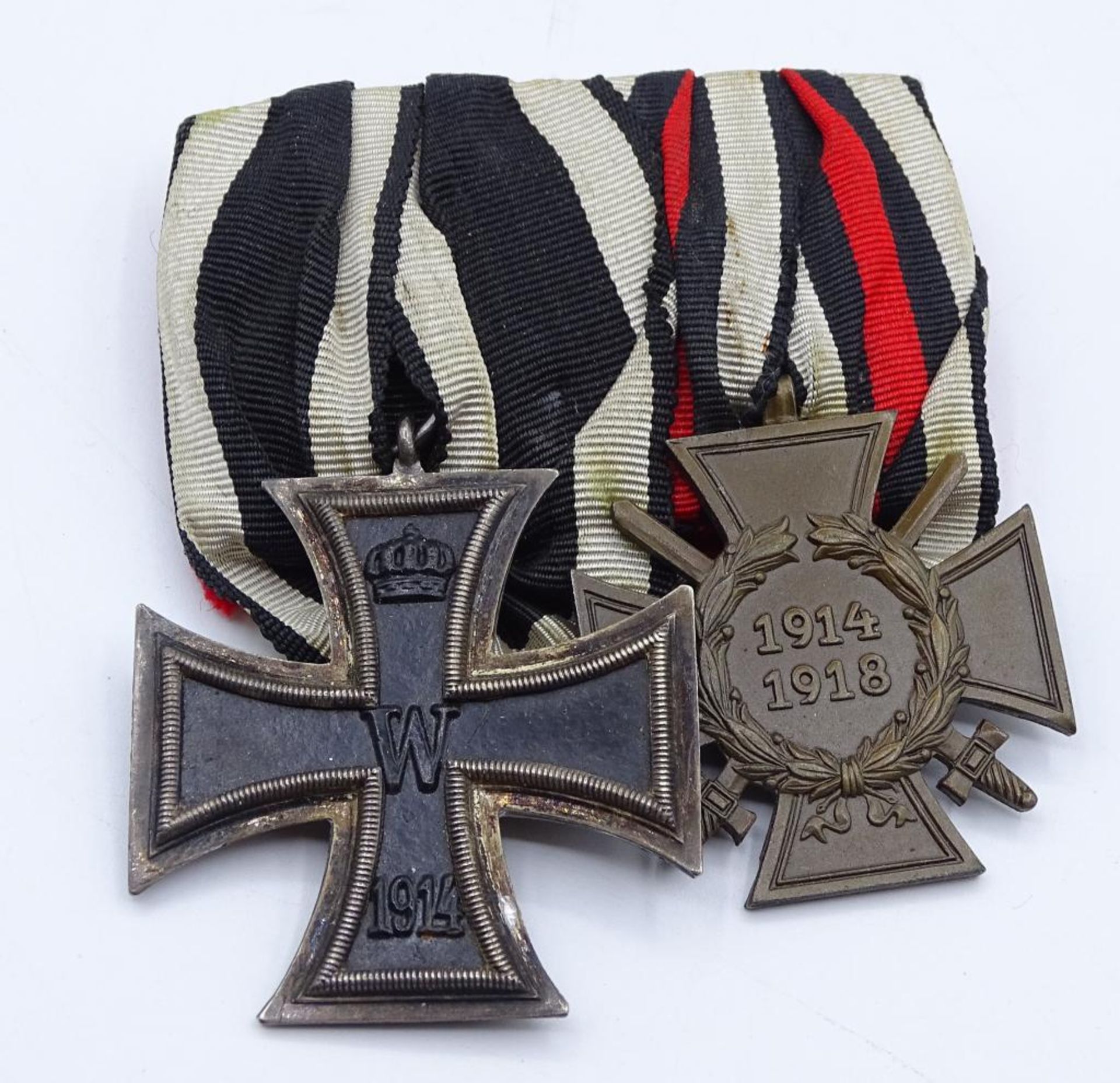 Spange mit zwei Orden,EK 1.Wk,2.Klasse und Kriegsteilnehmerkreuz,
