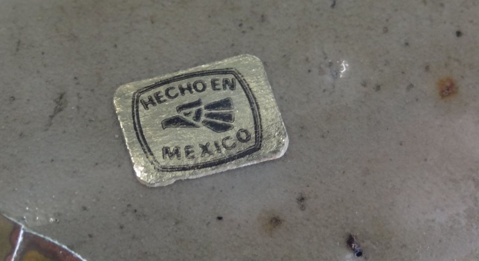 grosse Ente, Fayence mit Messing, Mexico, H-23 cm, L-33 cm - Bild 6 aus 6