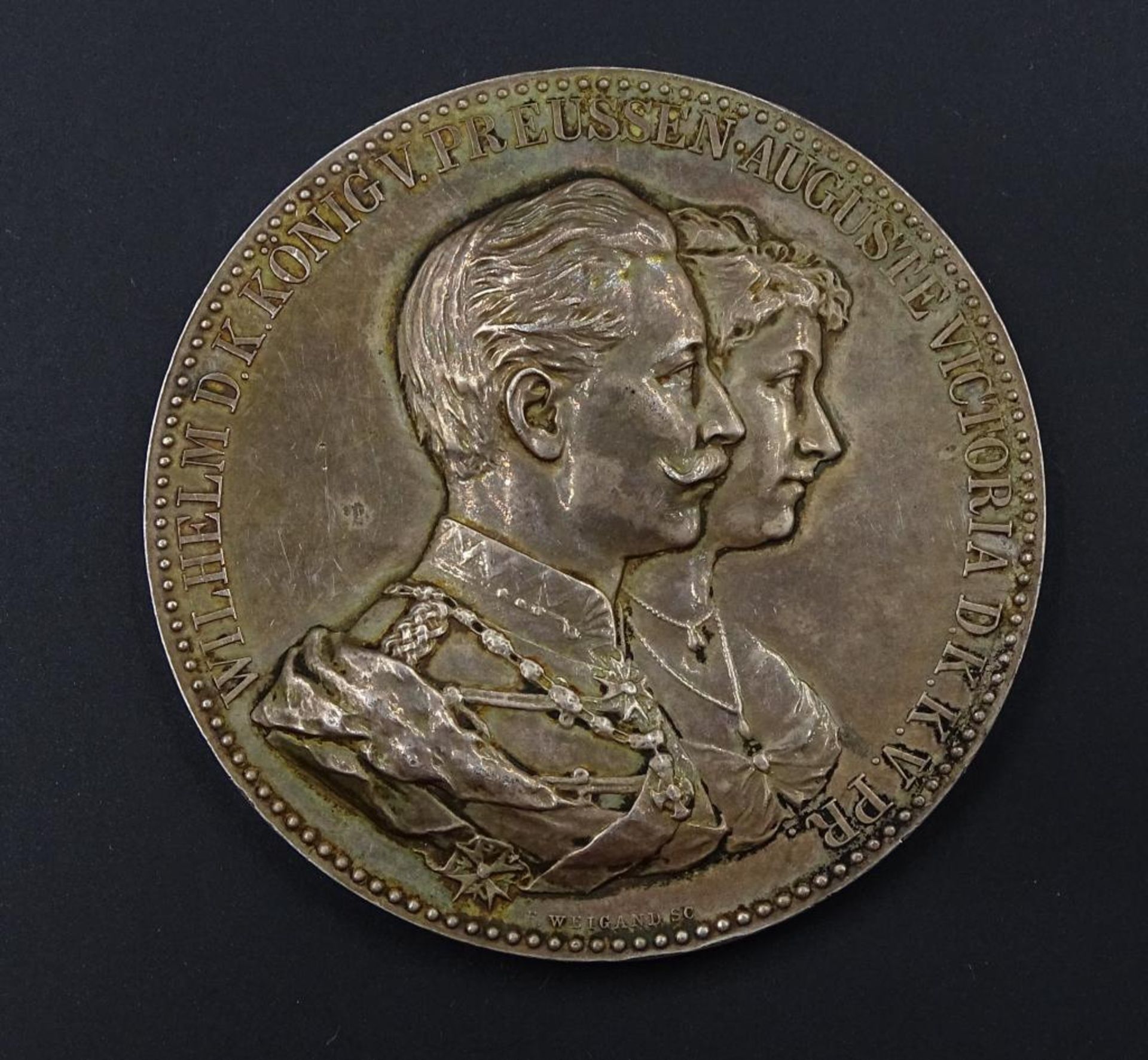 Silber Medaille Wilhelm König von Preussen und Victoria ,Zum Ehejubiläum,50,3g