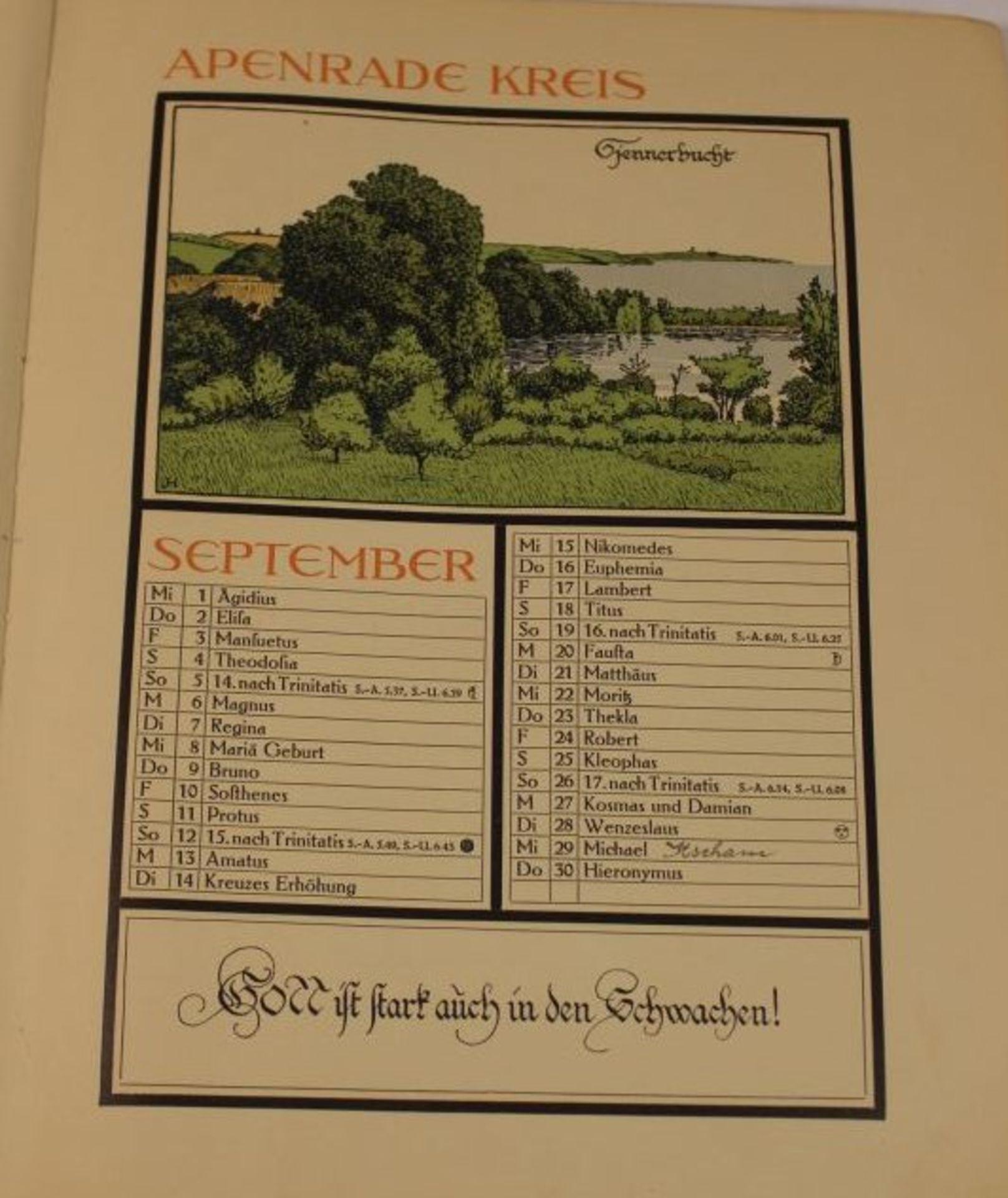 Kunstkalender Schleswig- Holstein 1920, Alters-u. Gebrauchsspuren. - Bild 2 aus 2