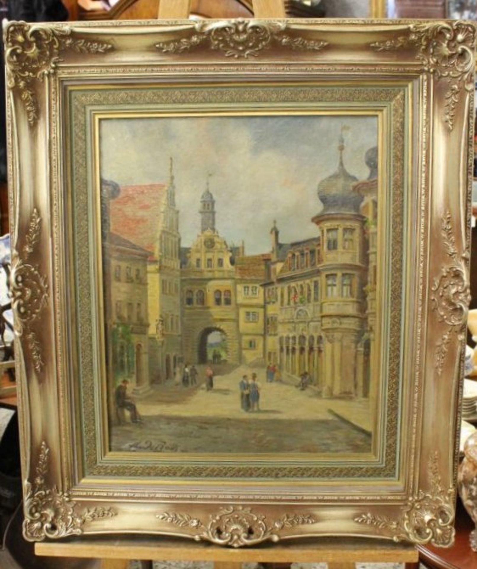 Andreas ROTH (1872-1949) "Vedute", Öl/Hartfaser, gerahmt, RG 76 x 65cm. - Bild 3 aus 3