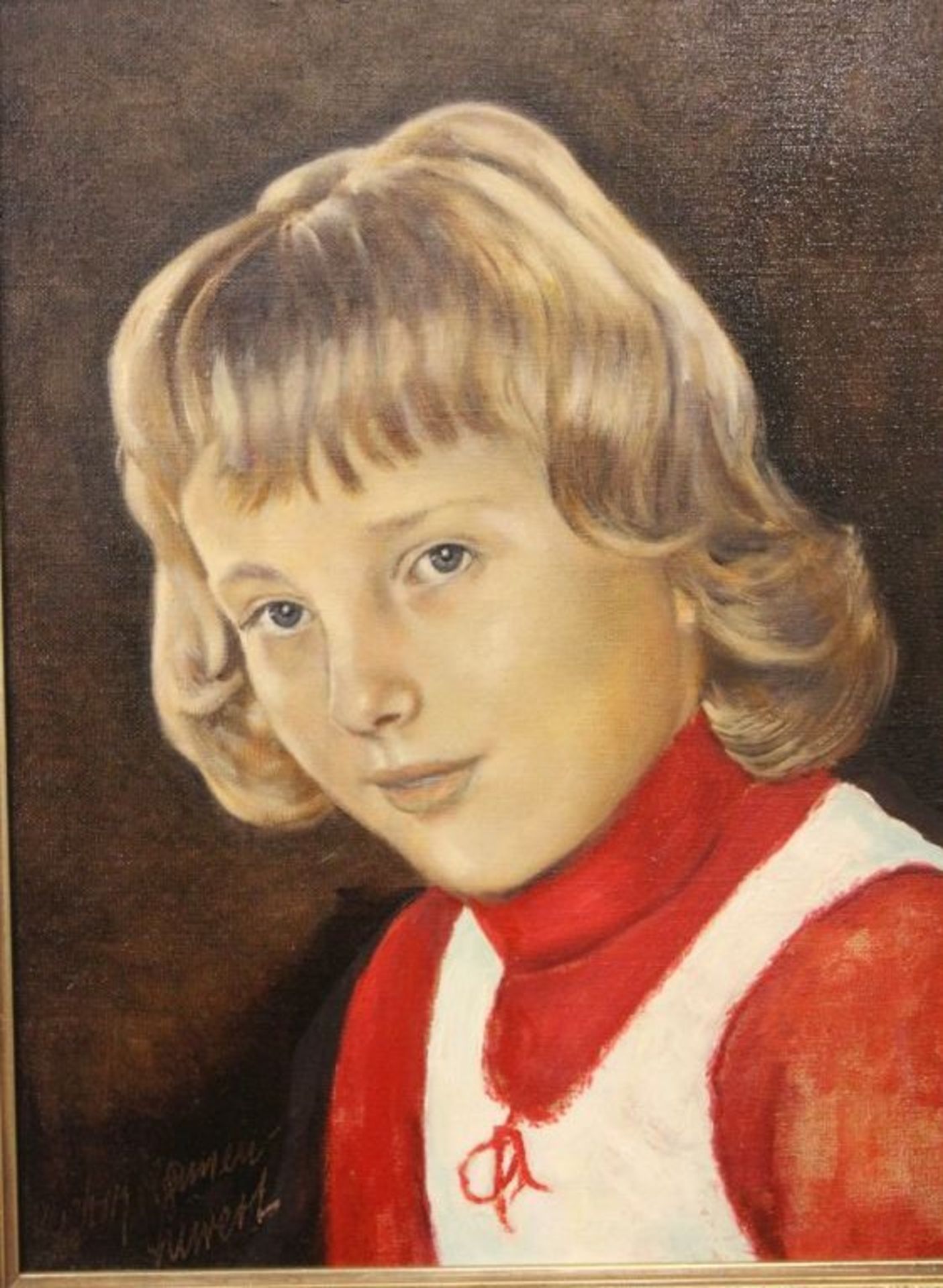 Ingeborg Hansen-Siewert "Mädchenportrait", Öl/Leinwand, RG 51 x40cm