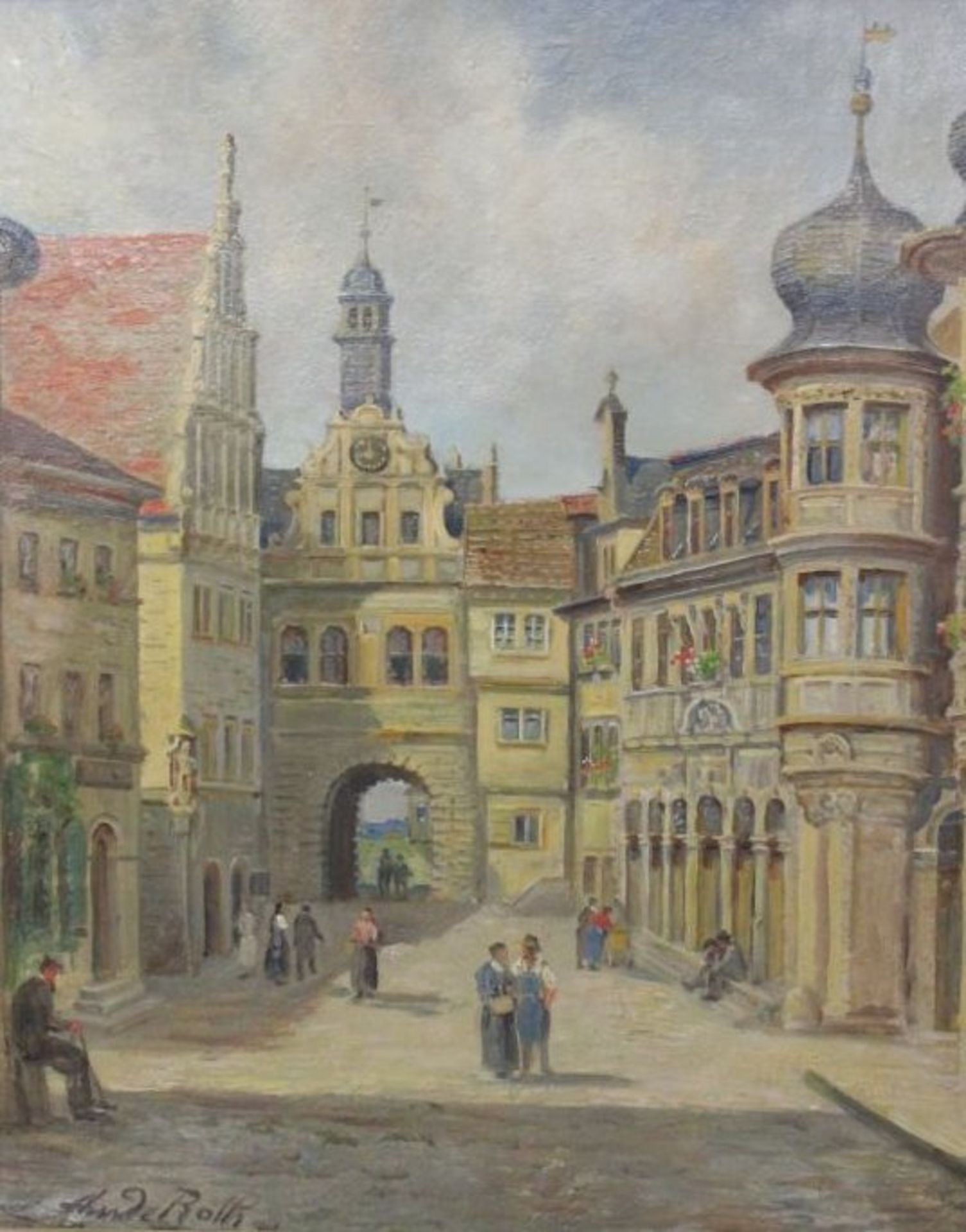 Andreas ROTH (1872-1949) "Vedute", Öl/Hartfaser, gerahmt, RG 76 x 65cm.