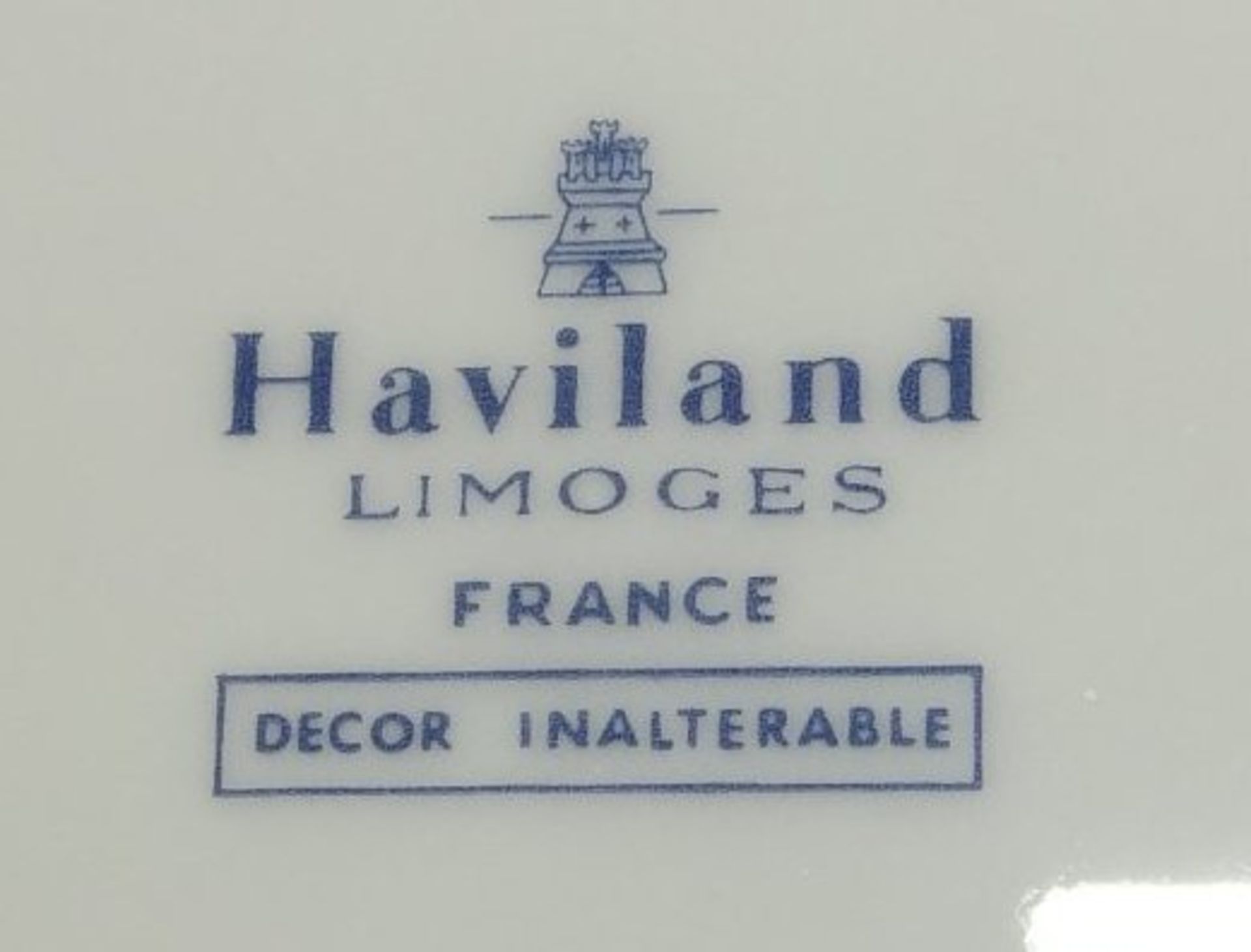 46 tg. Speisegeschirr "Haviland-Limoges", 2x Essteller mit Chips - Bild 7 aus 7