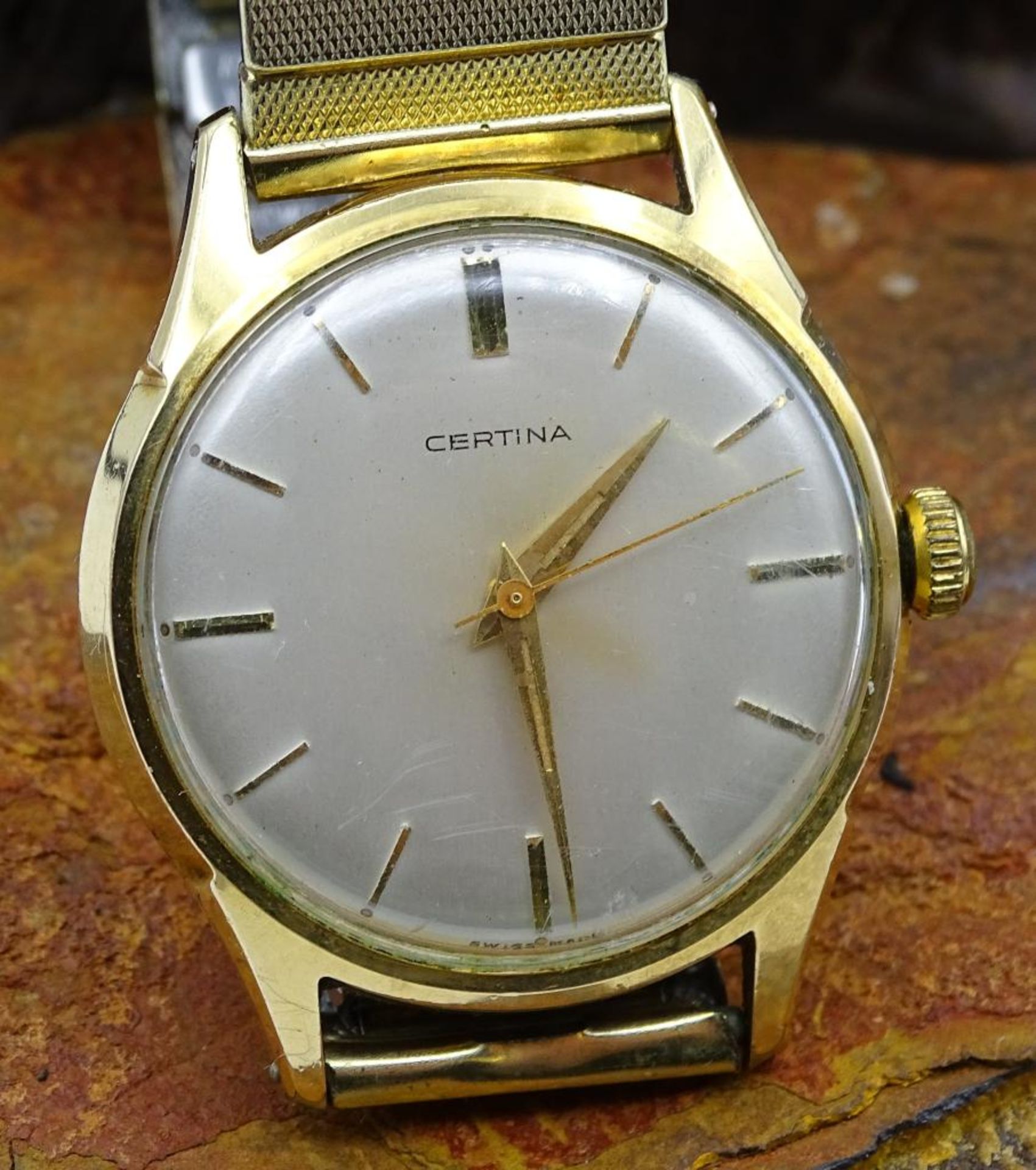 Herren Armbanduhr "Certina",mechanisch,Werk läuft,vergoldet,d-3,4c