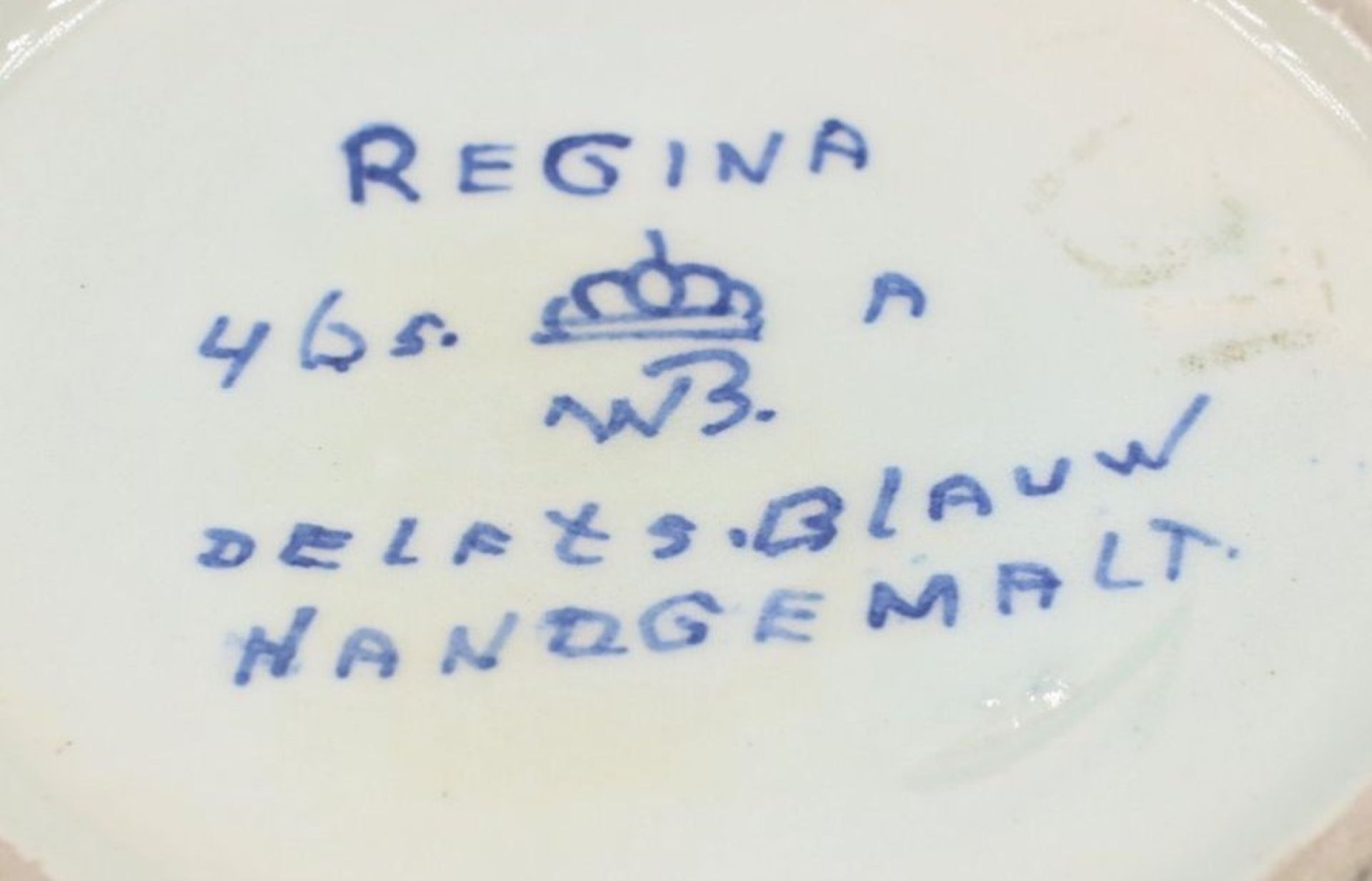 Vase "Regina", Delfts, 835er Silberrand, H-12,5cm - Bild 3 aus 3