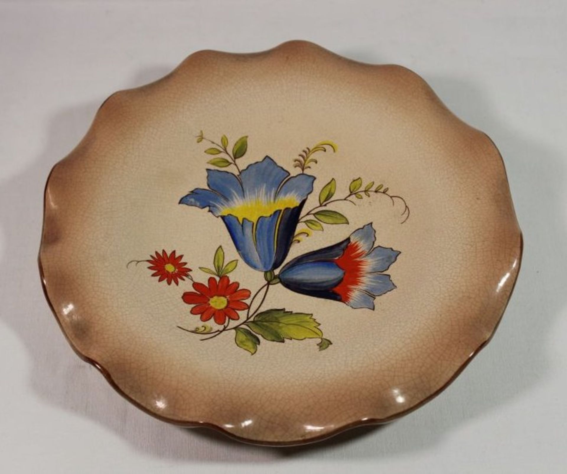 Obstaschel mit floralem Dekor, Rosenthal Keramik, D-29cm.