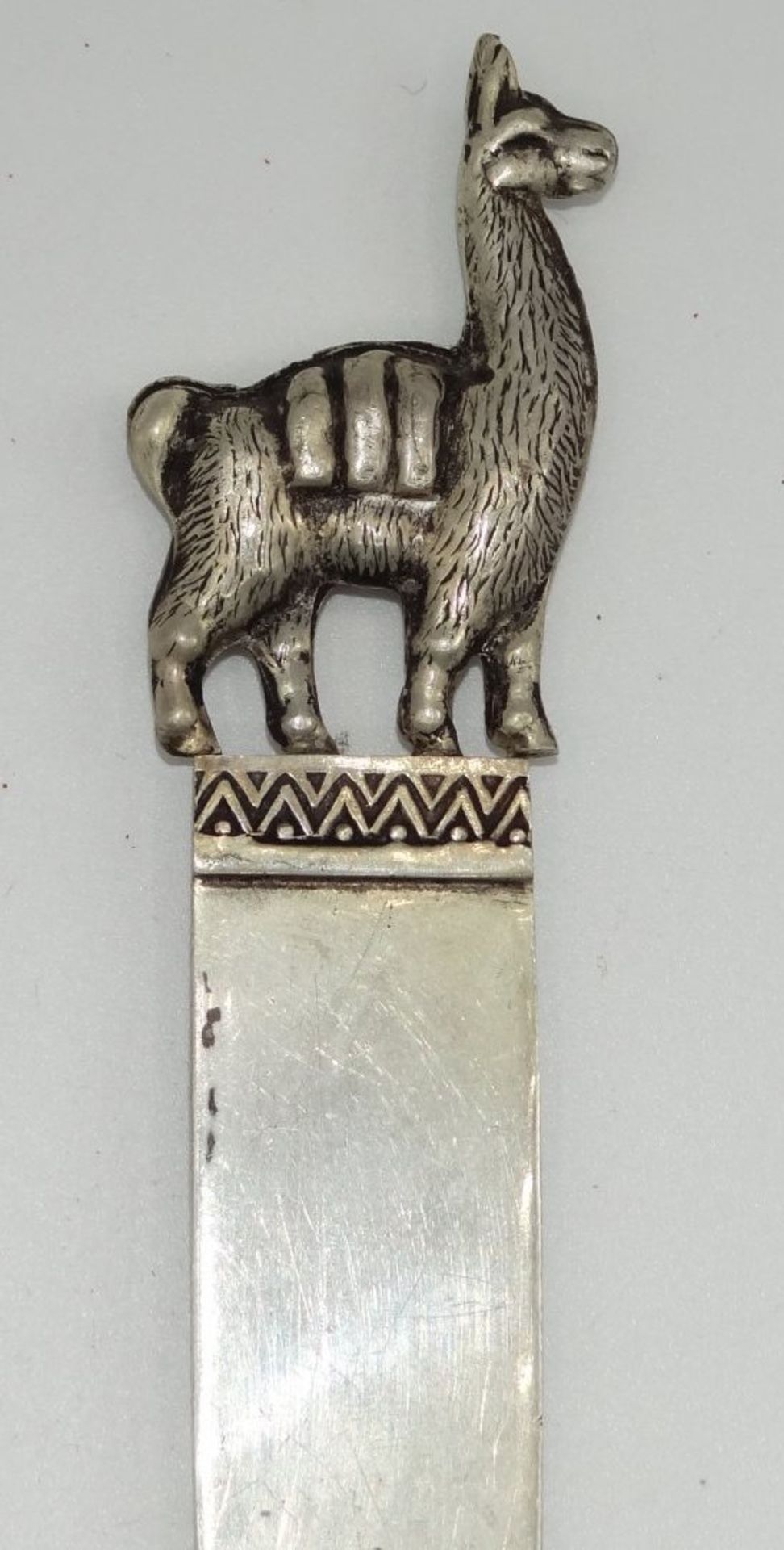 Silber Brieföffner mit Lama, -925 - Bild 2 aus 5