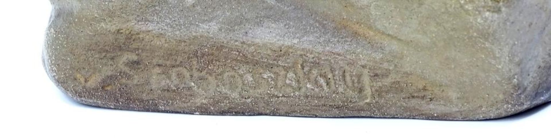 Terrakotta Adler,unleserlich signiert,Flügel geklebt,H-15,5c - Bild 4 aus 4