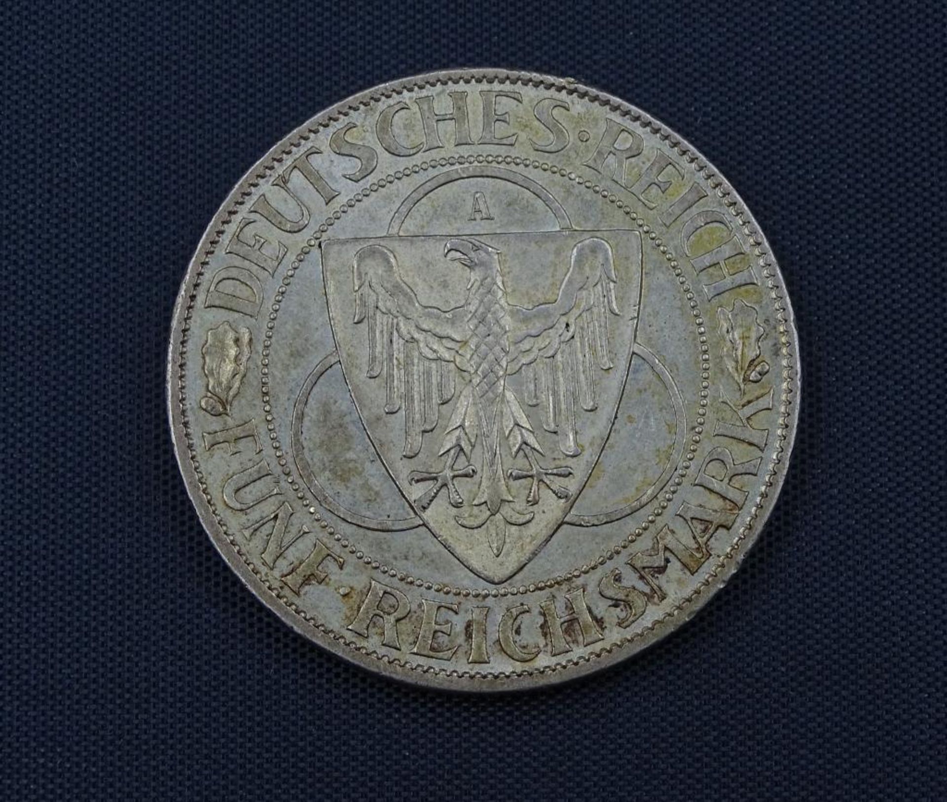 5 Reichsmark 1930 A Deutschland / Weimar Rheinlandräumung ,vz-stgl