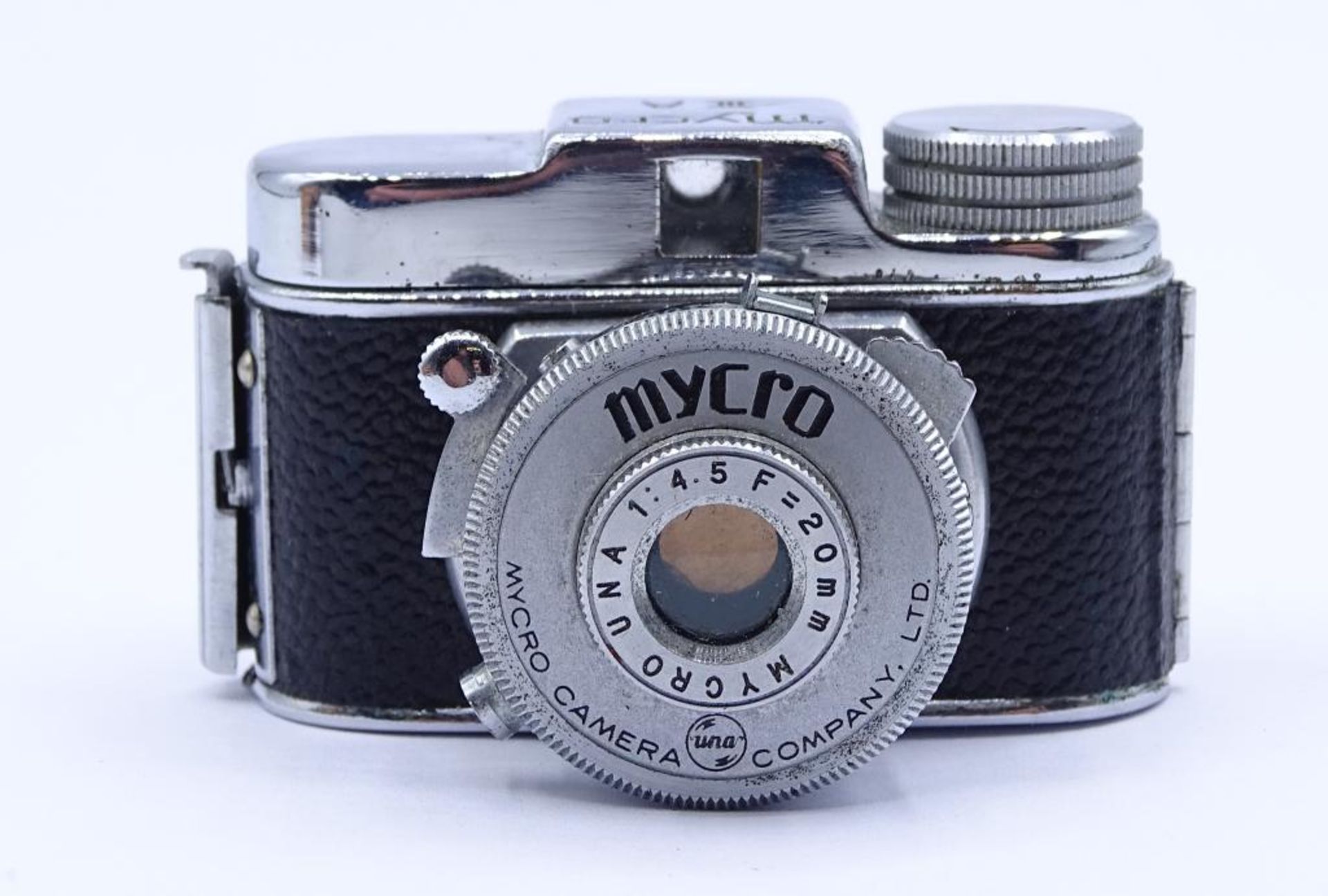 Mycro IIIA Miniatur Kamera in orig. Ledertasche, ca. 3x6 cm, gut erhalten - Bild 2 aus 4