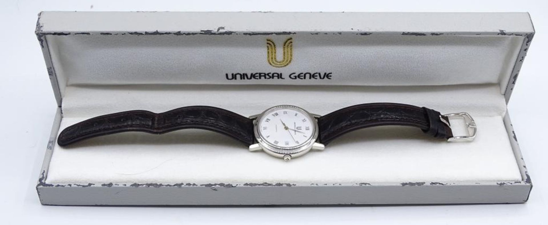 HAU "Universal Geneve UG71",Platin 950/000,automatik,Werk läuft,S.Nr. 4.111.714,in Schachtel,d-3, - Bild 7 aus 7