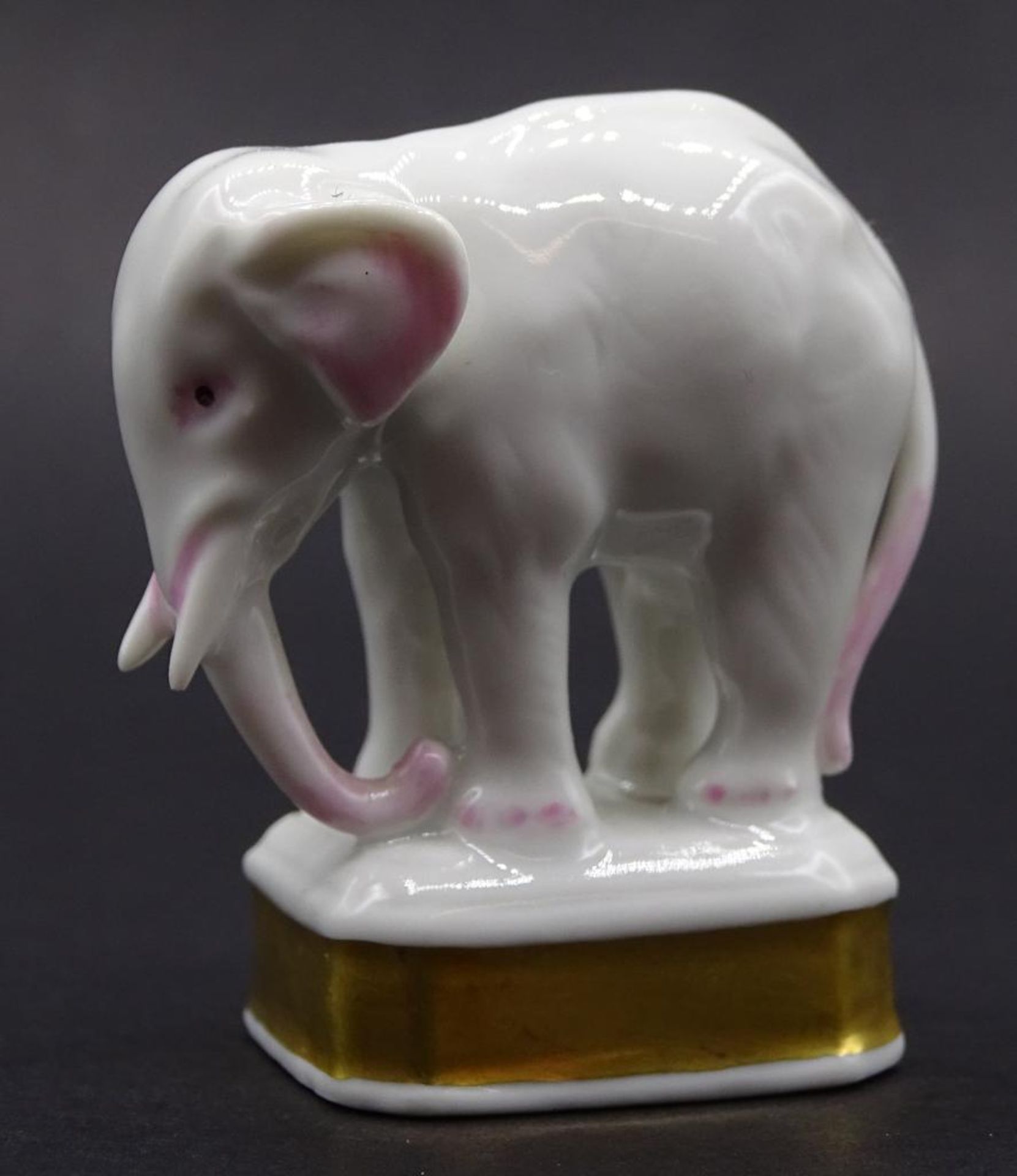 Miniatur Elefant,"Rosenthal",Goldbemalung,H-4,2cm - Bild 2 aus 5