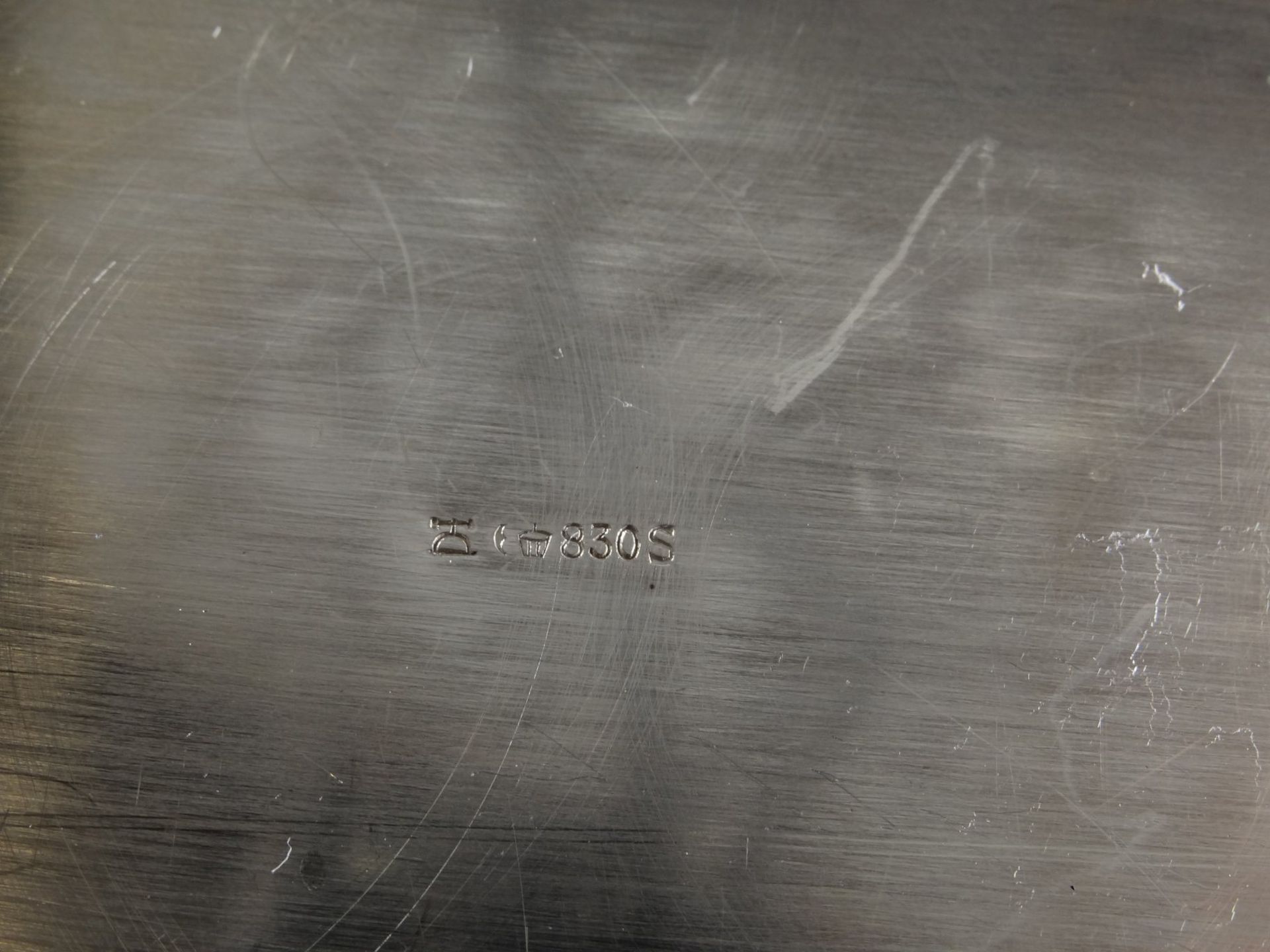 Silber Tablett 830er Silber,29x22cm, 295gr. - Bild 5 aus 5
