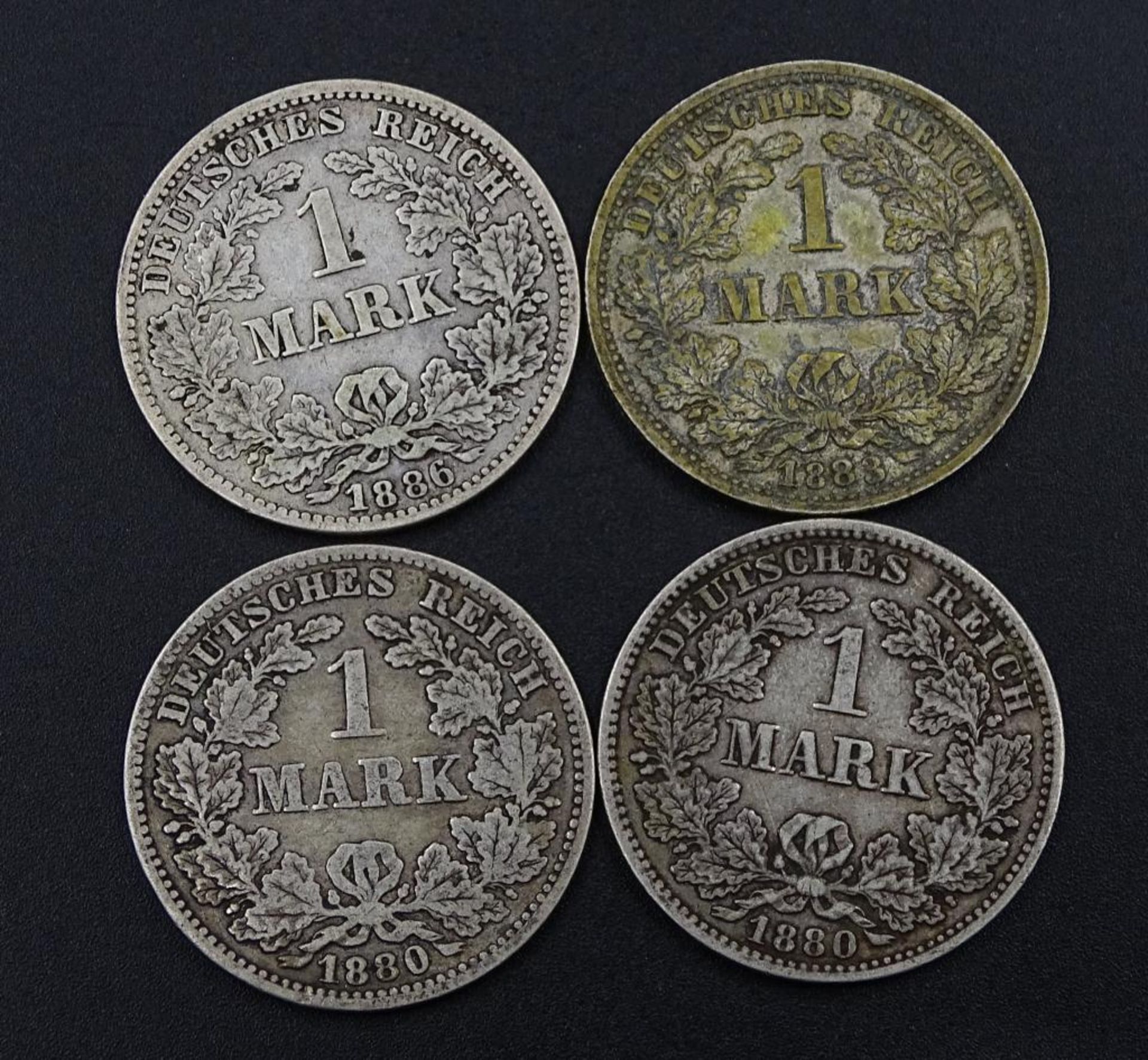 4x 1 Mark 1886G,1880E,1883G,1880G