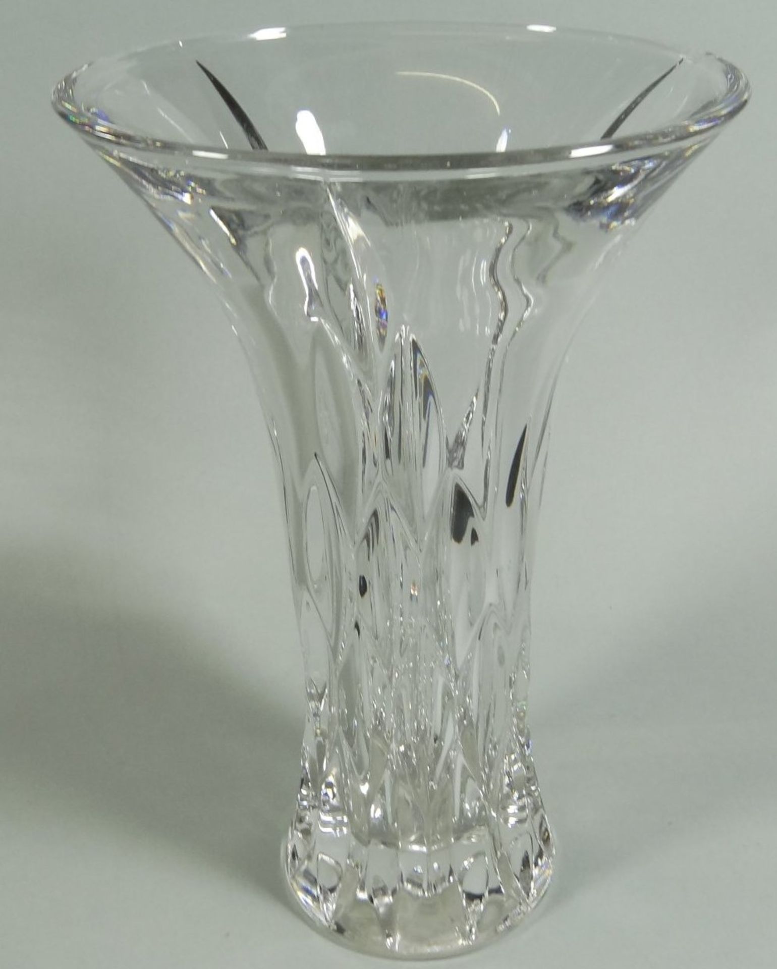 Kristall-Vase mit Schliff, H-22 cm, D-14 cm - Bild 6 aus 6