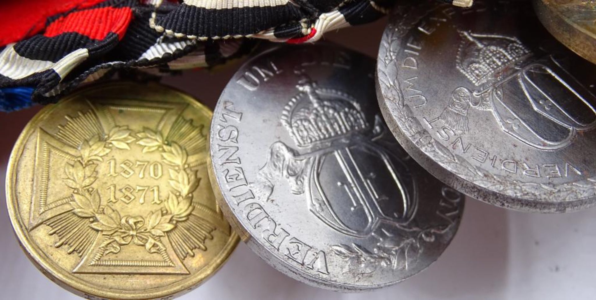 Lange Ordensspange mit 5 Orden/Abzeichen/Medaillen,Königreich Rumänien Orden vom Stern Rumäniens- - Bild 10 aus 10