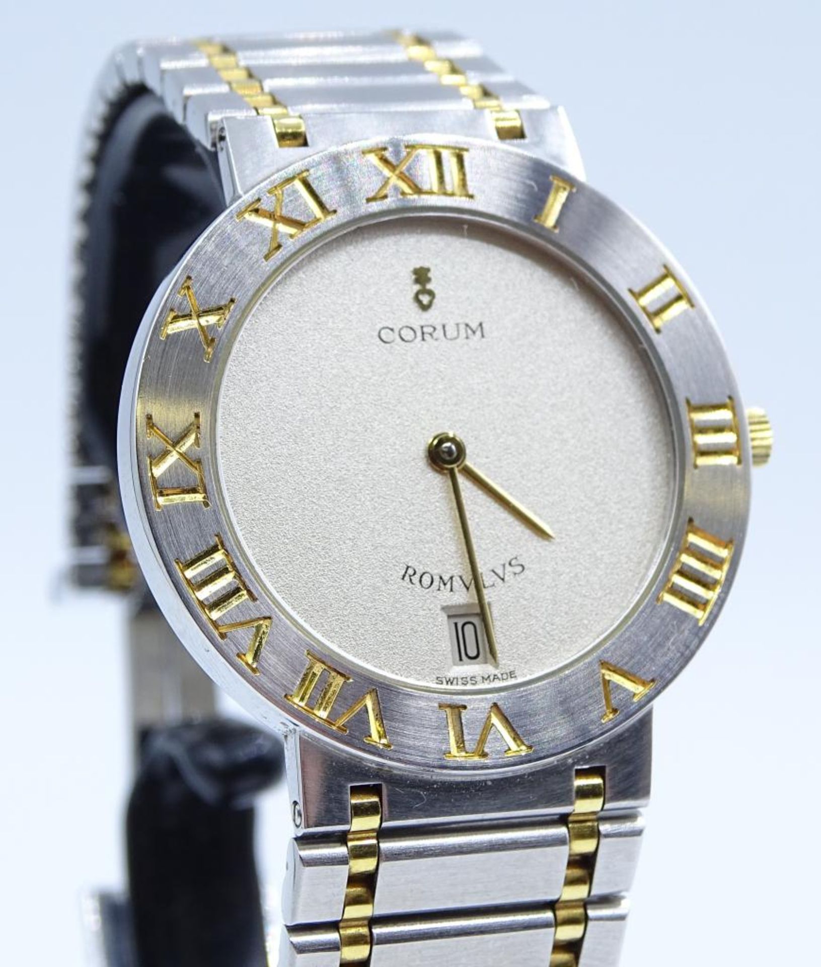 Armbanduhr "Corum - Romulus",Stahl/Gold,swiss made,Quartz, Ref.Nr.4390321 V048, 18K Gold,inkl.