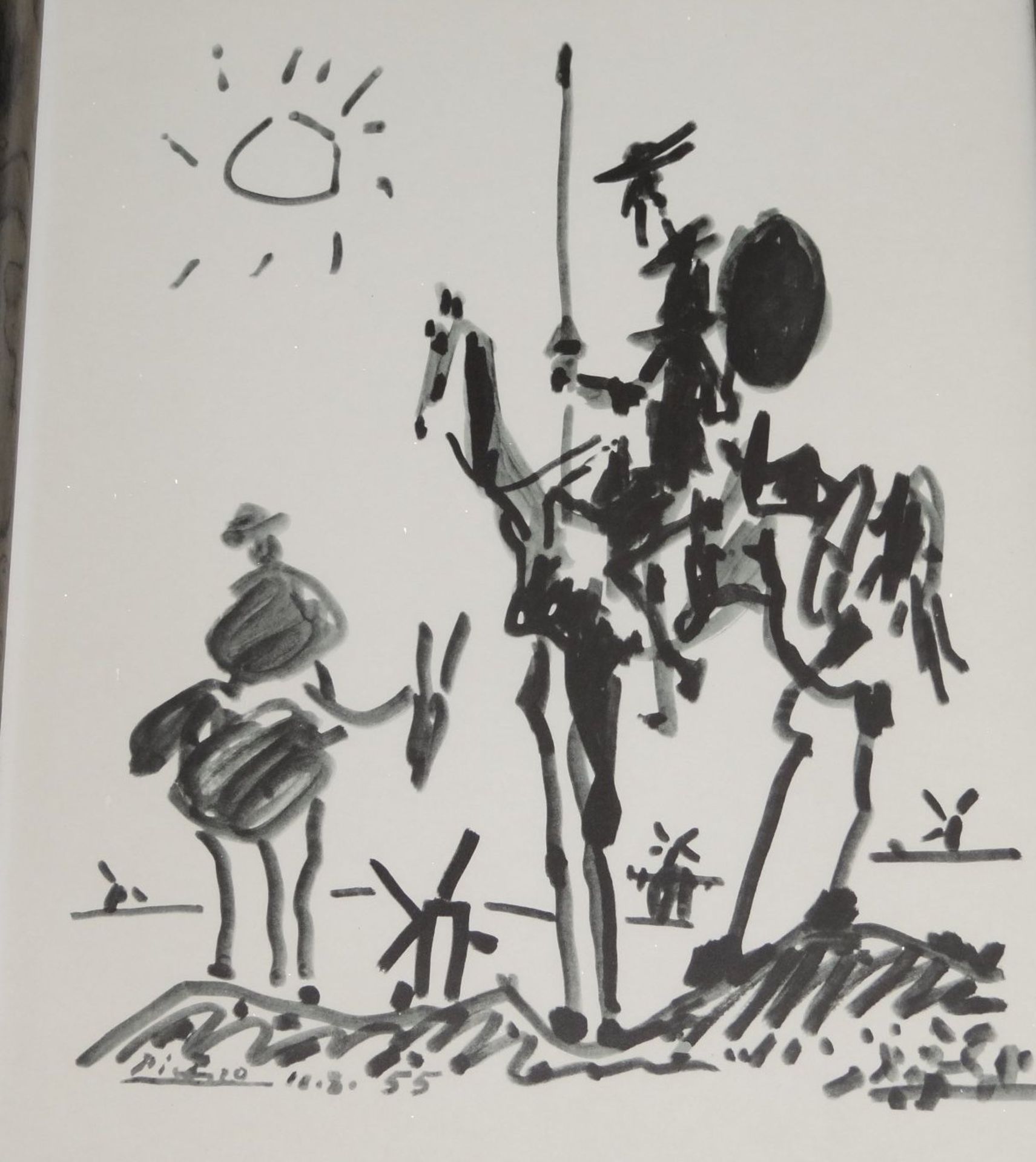 Pablo PICASSO (1881-1973) "Don Quijote et Sancho Siebdruck, in Platte signiert und bezeichnet,