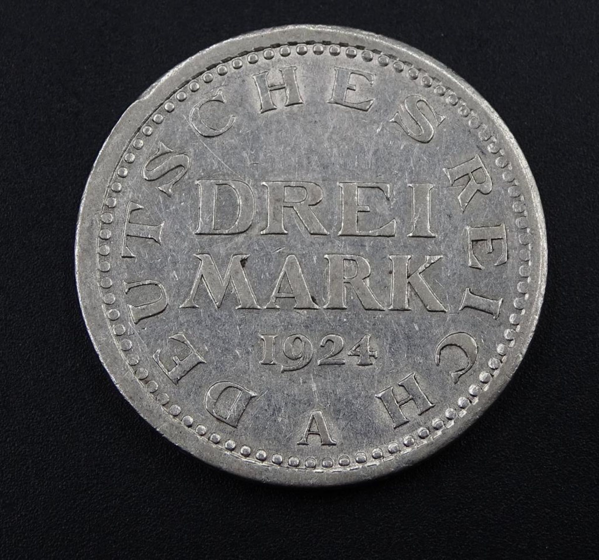 Drei Mark 1924 A, Deutsches Reich, d-3,0cm, 15gr.