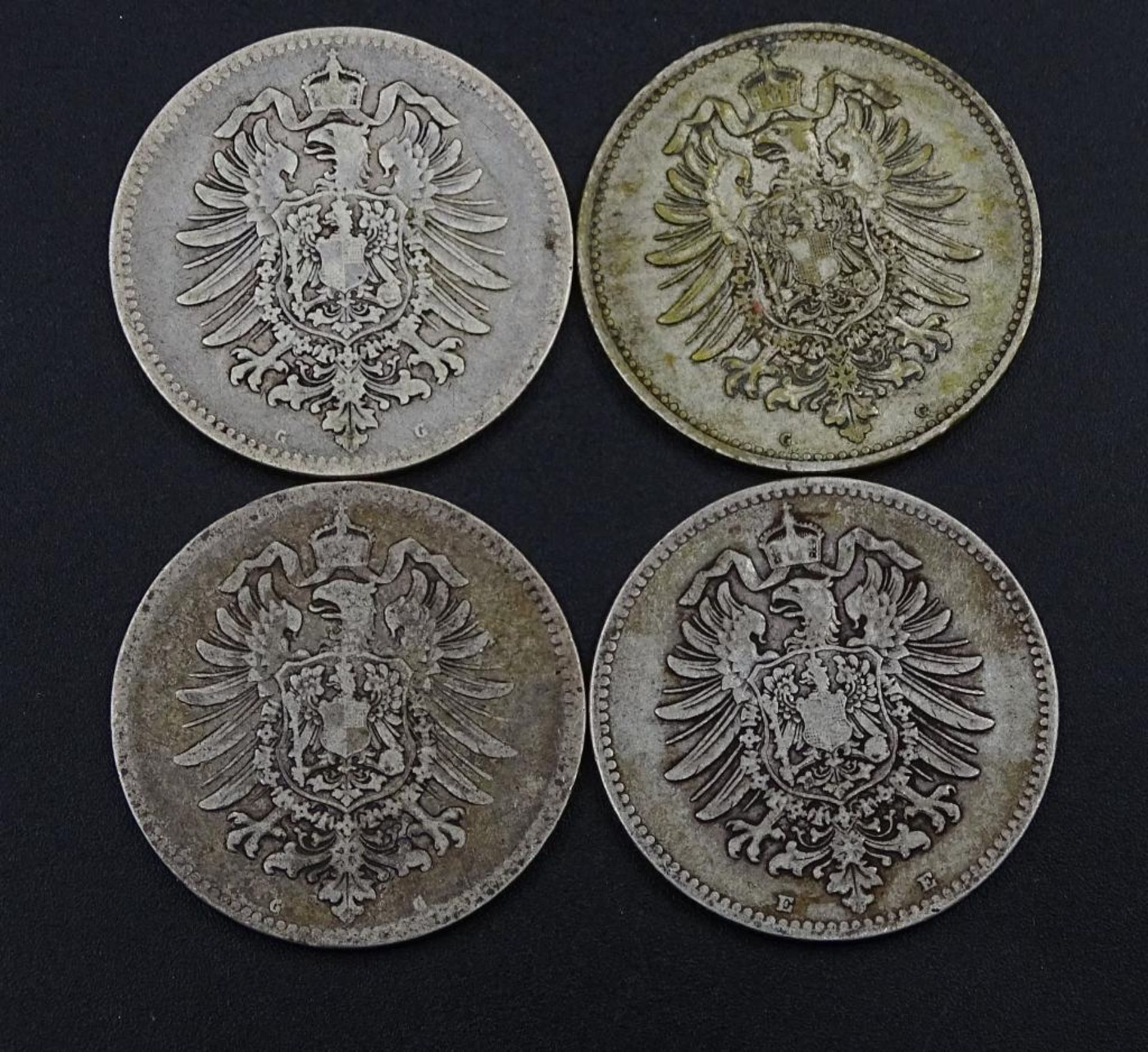 4x 1 Mark 1886G,1880E,1883G,1880G - Bild 2 aus 2