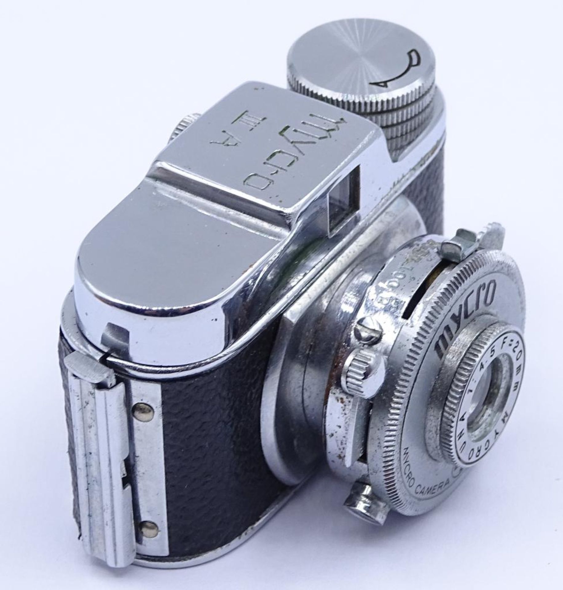 Mycro IIIA Miniatur Kamera in orig. Ledertasche, ca. 3x6 cm, gut erhalten - Bild 3 aus 4