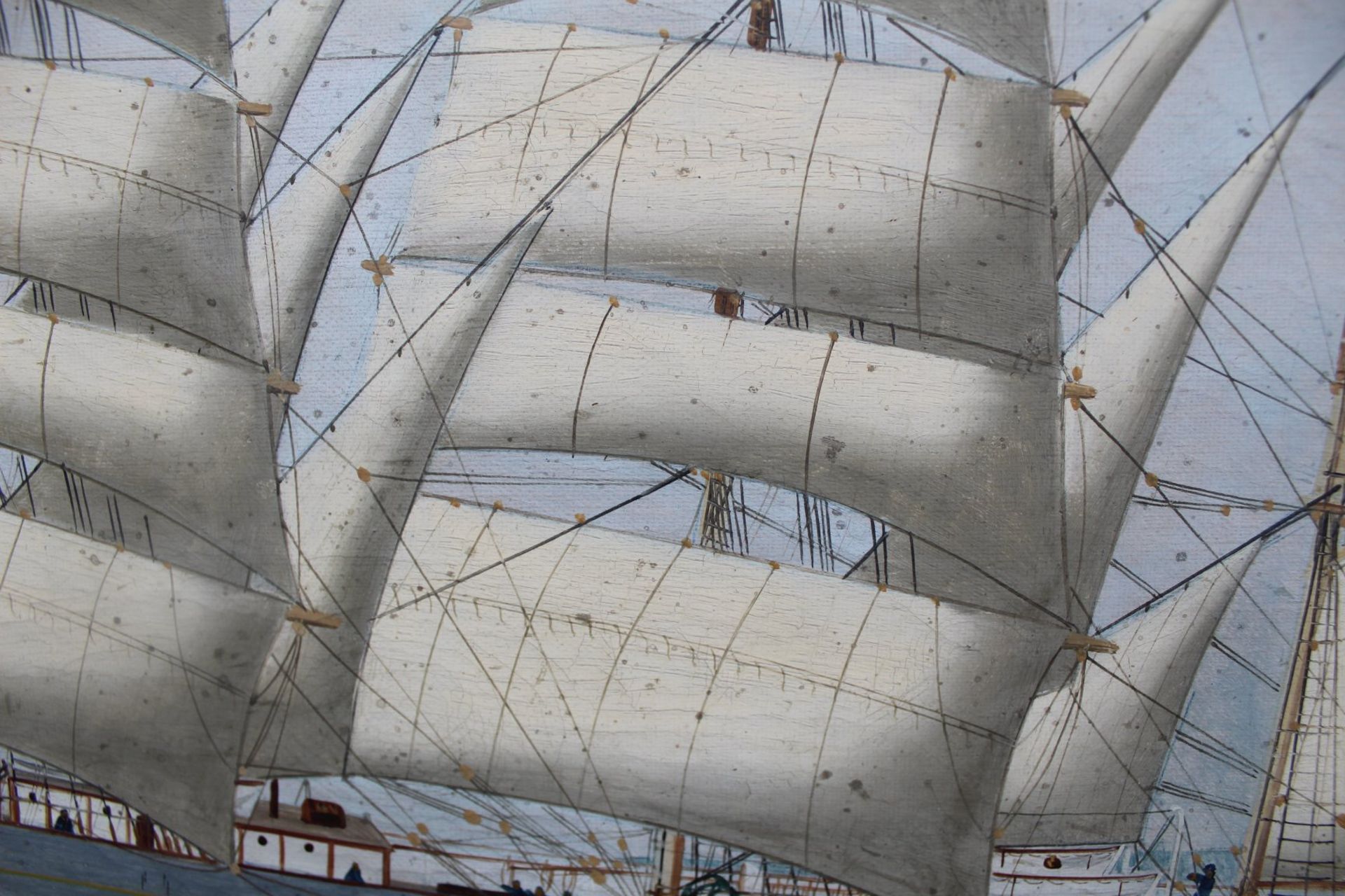 Thomas G. PURVIS (1861-1933), London "Segelschiff Pallas" um 1900 , Öl/Leinen, gerahmt, RG 48x68 c - Bild 5 aus 5