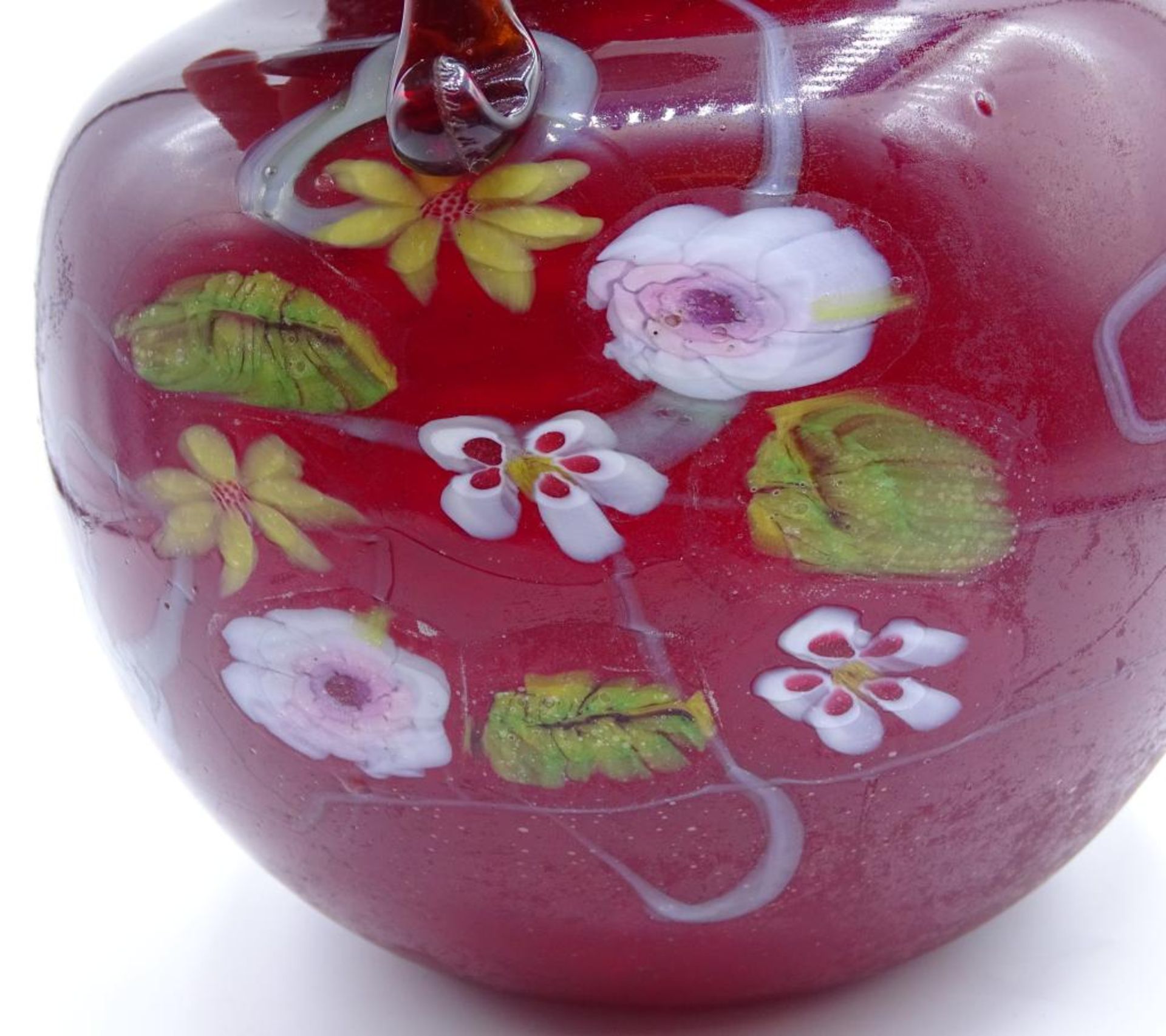 Jugendstil Vase mit Emaillemalerei,H-15cm - Bild 4 aus 4