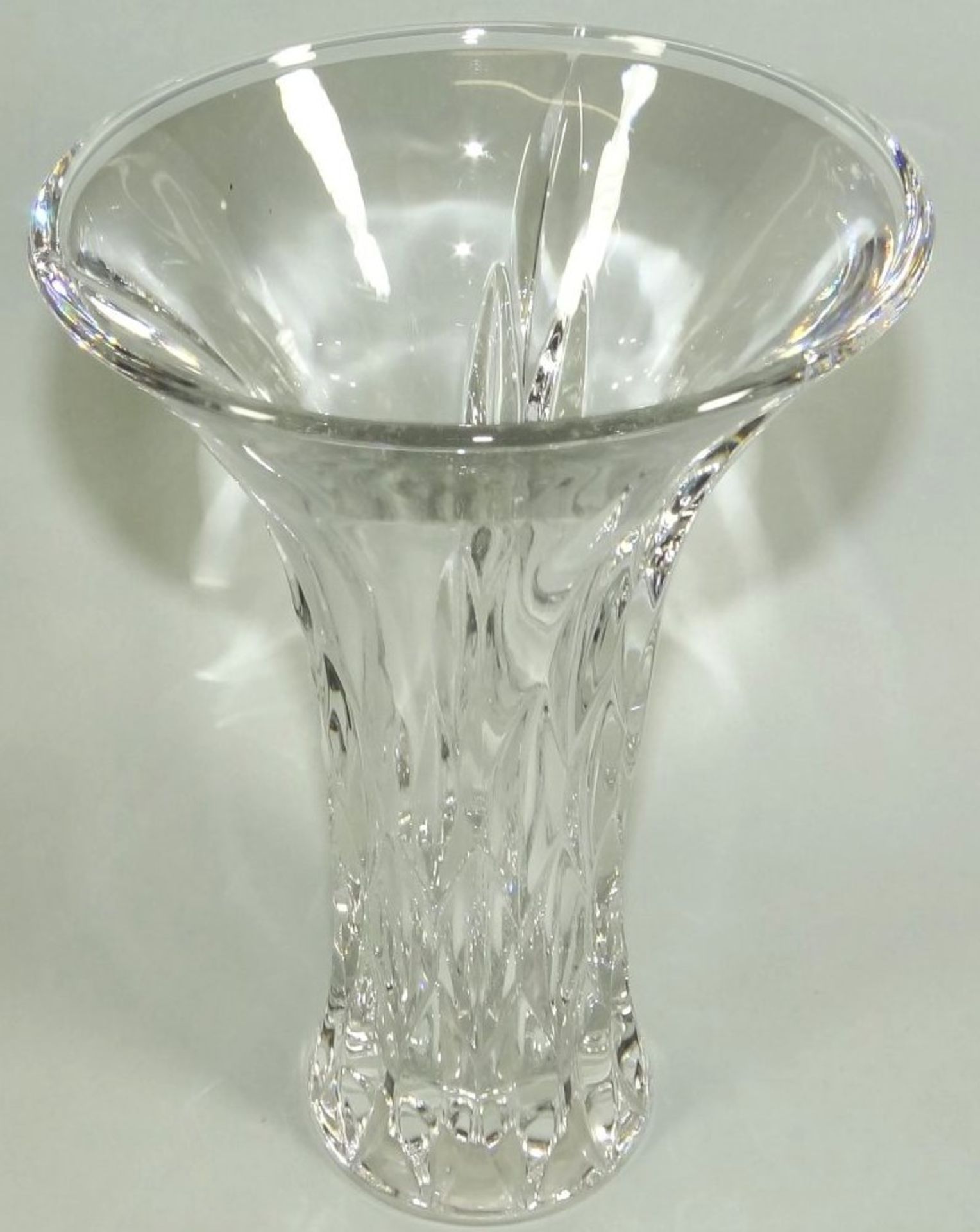 Kristall-Vase mit Schliff, H-22 cm, D-14 cm - Bild 2 aus 6