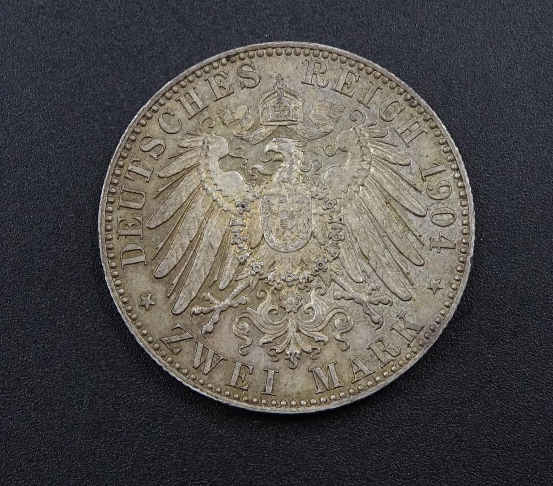 Zwei Mark 1904 E Georg König von Sachsen,v - Bild 2 aus 2