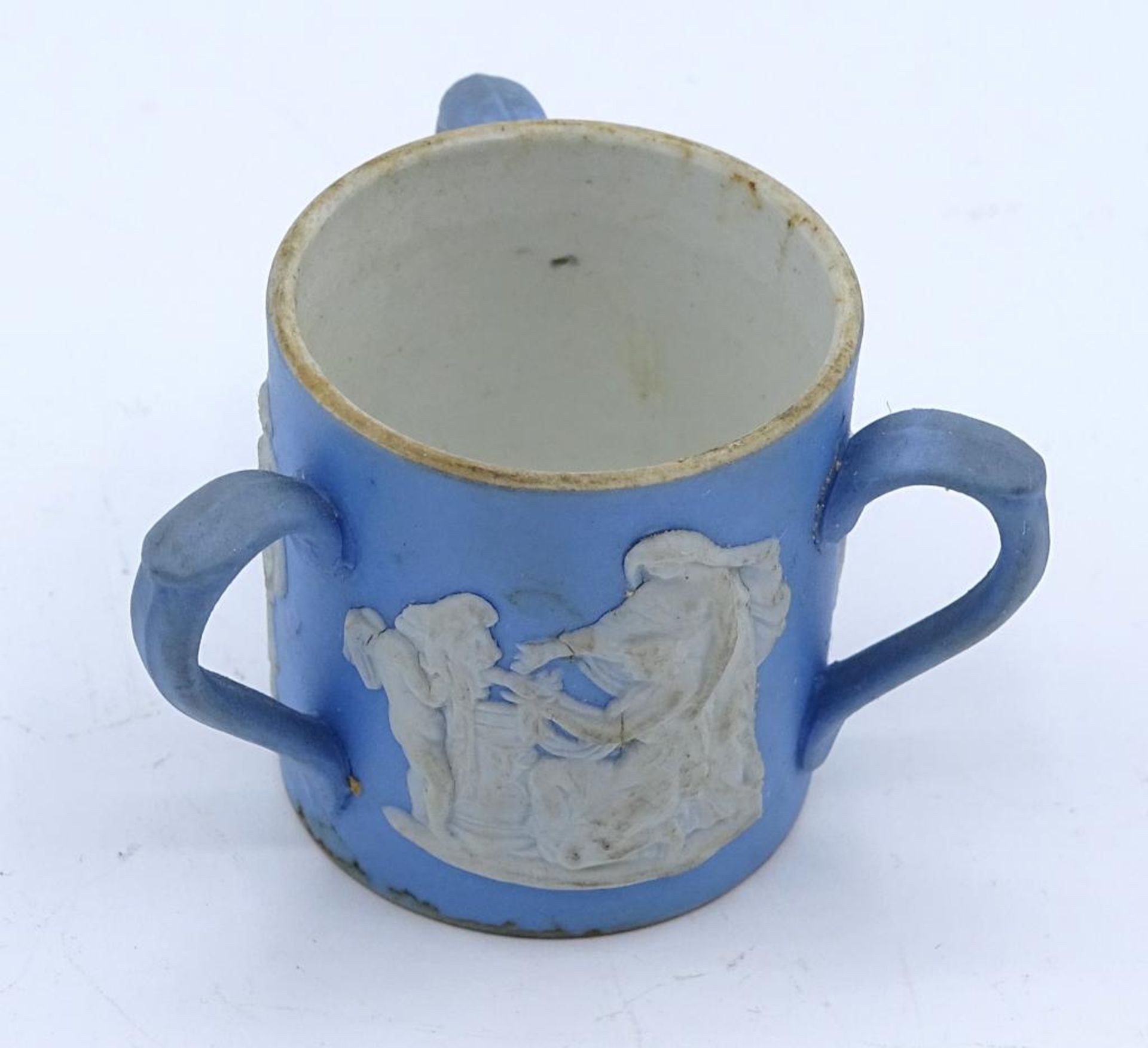 Kleiner Becher mit 3 Griffen,Wedgewood,H-3,5cm, - Bild 4 aus 5