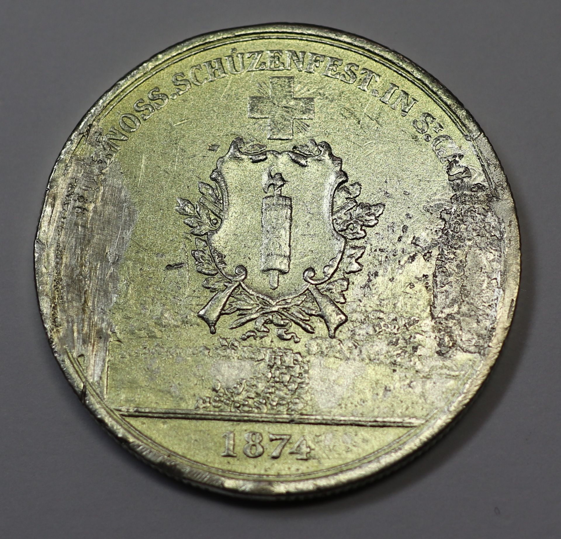 5 Franken, Schweiz, Schützentaler, 1874, Silber, 24,75 gr