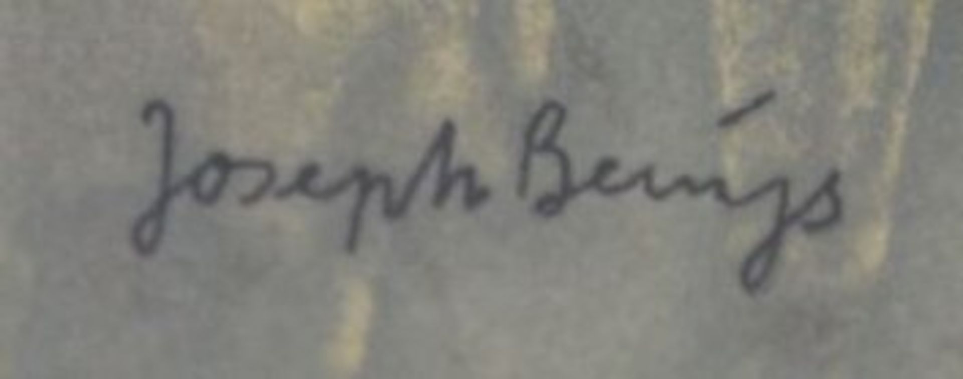 moderne Komposition, bezeichnet Joseph Beuys ?, Mischtechnik, gerahmt/Glas, RG 37 x 47cm. - Bild 2 aus 3