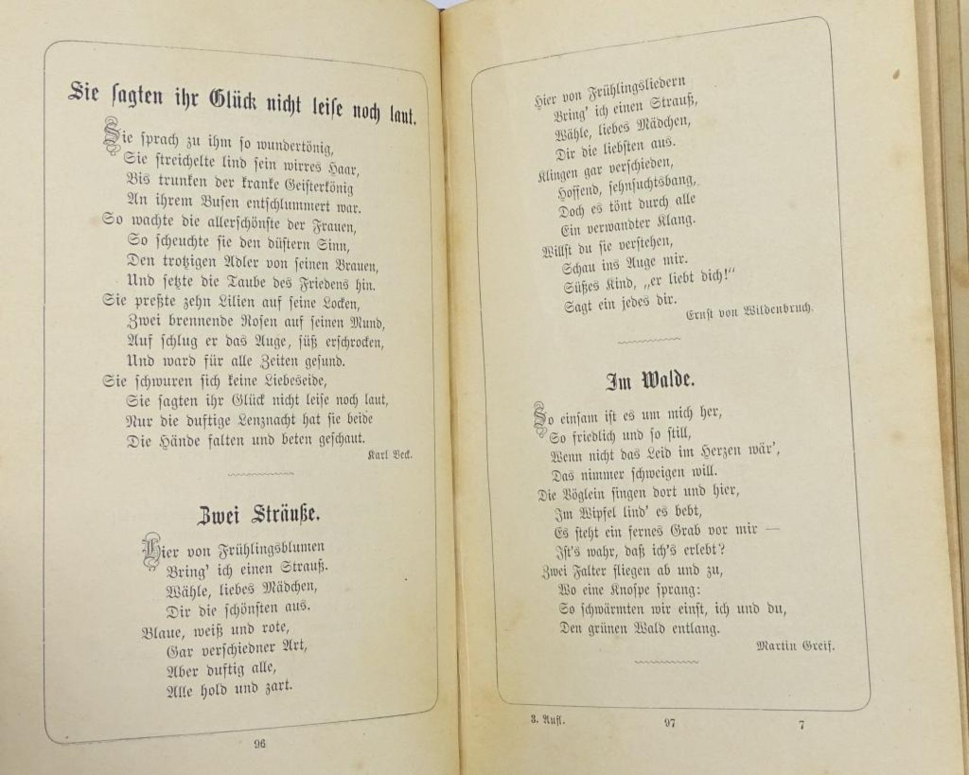 Zwei Bücher, 1x Liederbuch und 1x Dichtungen,Berlin 1891 und Leipzi - Bild 3 aus 10