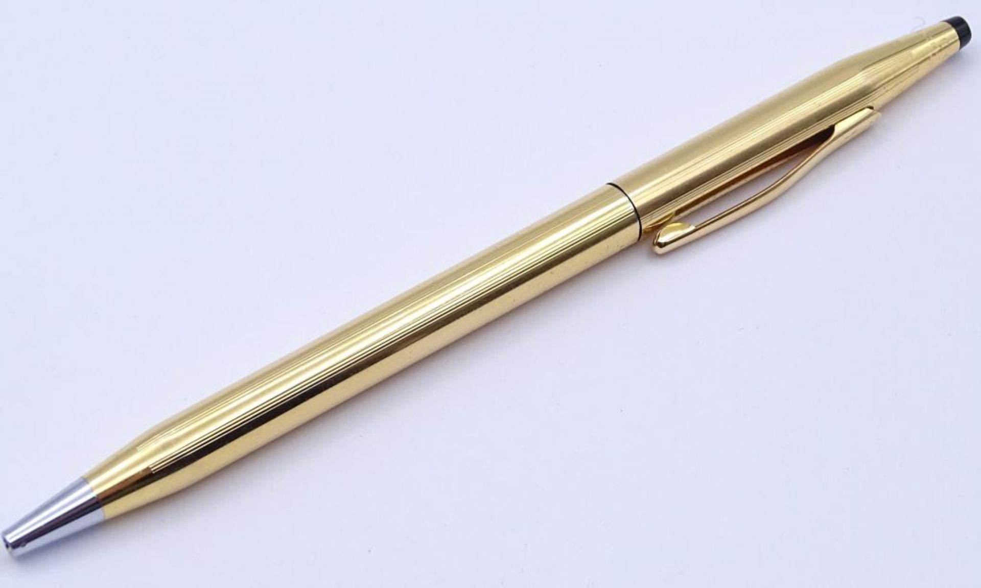 " CROSS " Kugelschreiber, 14K vergoldet,L- 13,5cm,in Samttasche
