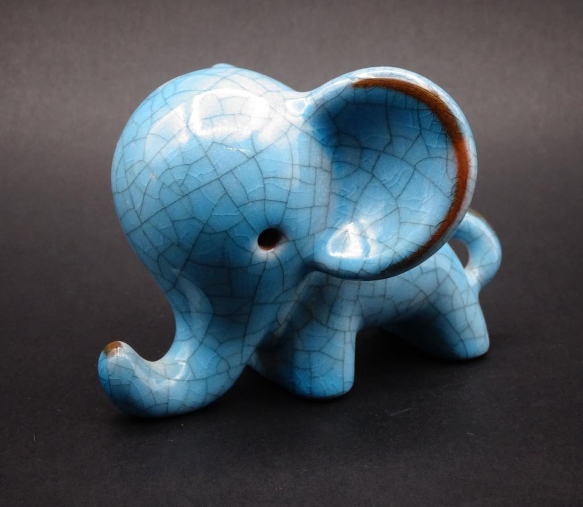 Walter BOSSE (1904-1979) kl. blauer Elefant, H-8 cm, L-10 cm - Bild 2 aus 5