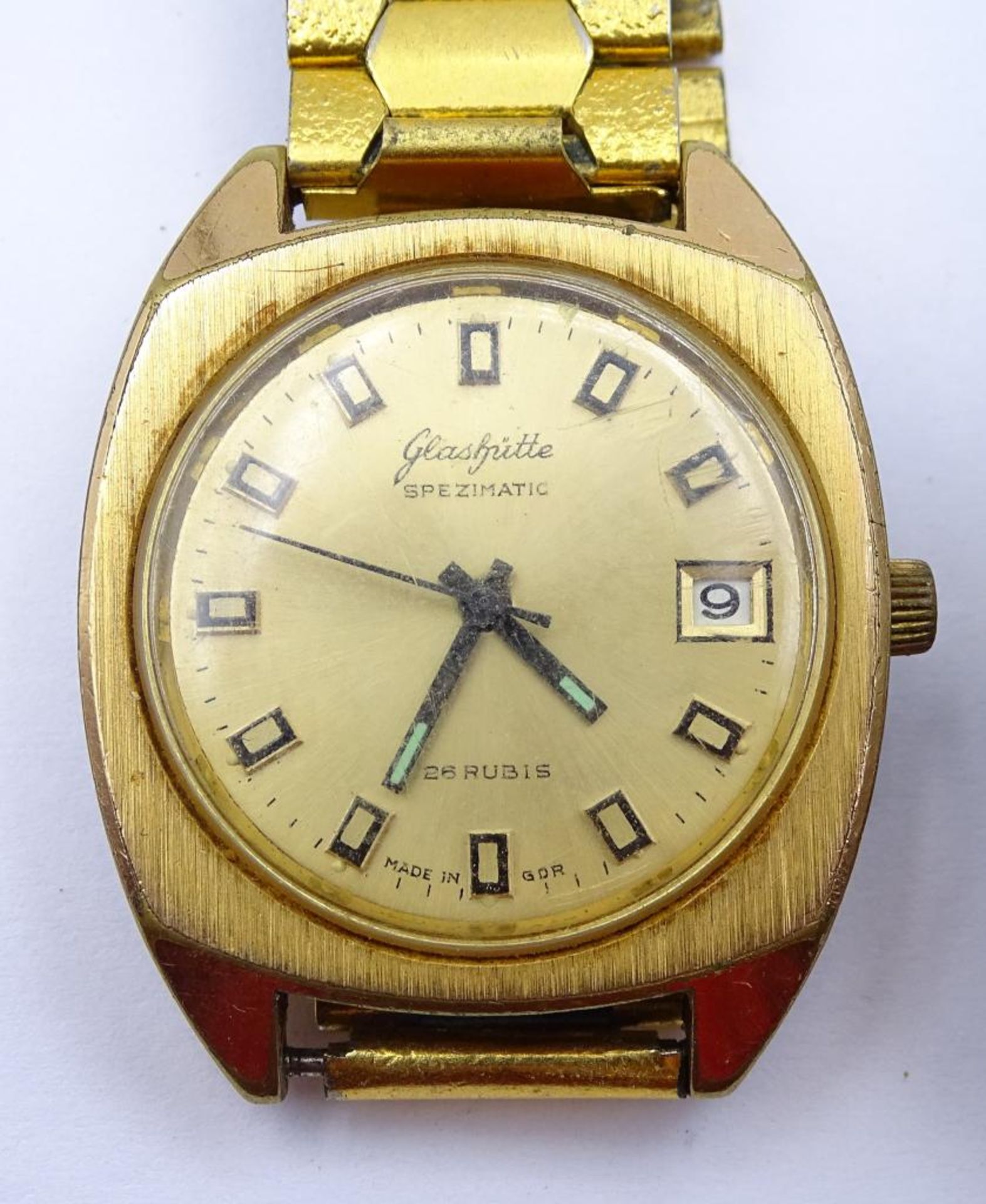 Zwei Herren Armbanduhren,"Glashütte-Spezimatic und Ruhla",beide Werke laufe - Bild 2 aus 6