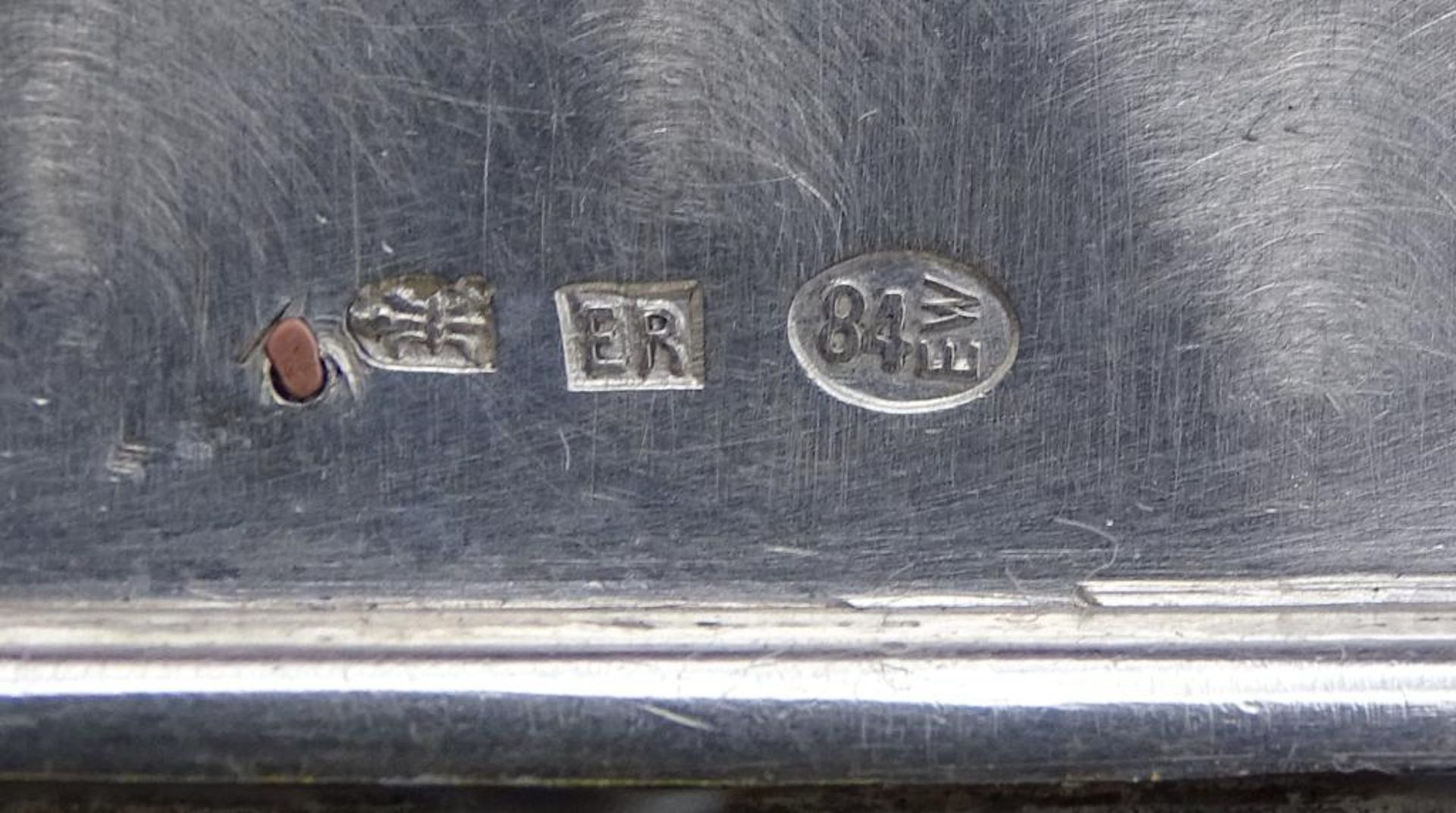 Schwere Tabakdose,Silber+Gold -84- Russland Zolonicki,Unterschriften und div.Symbole aus Gold um - Bild 5 aus 5